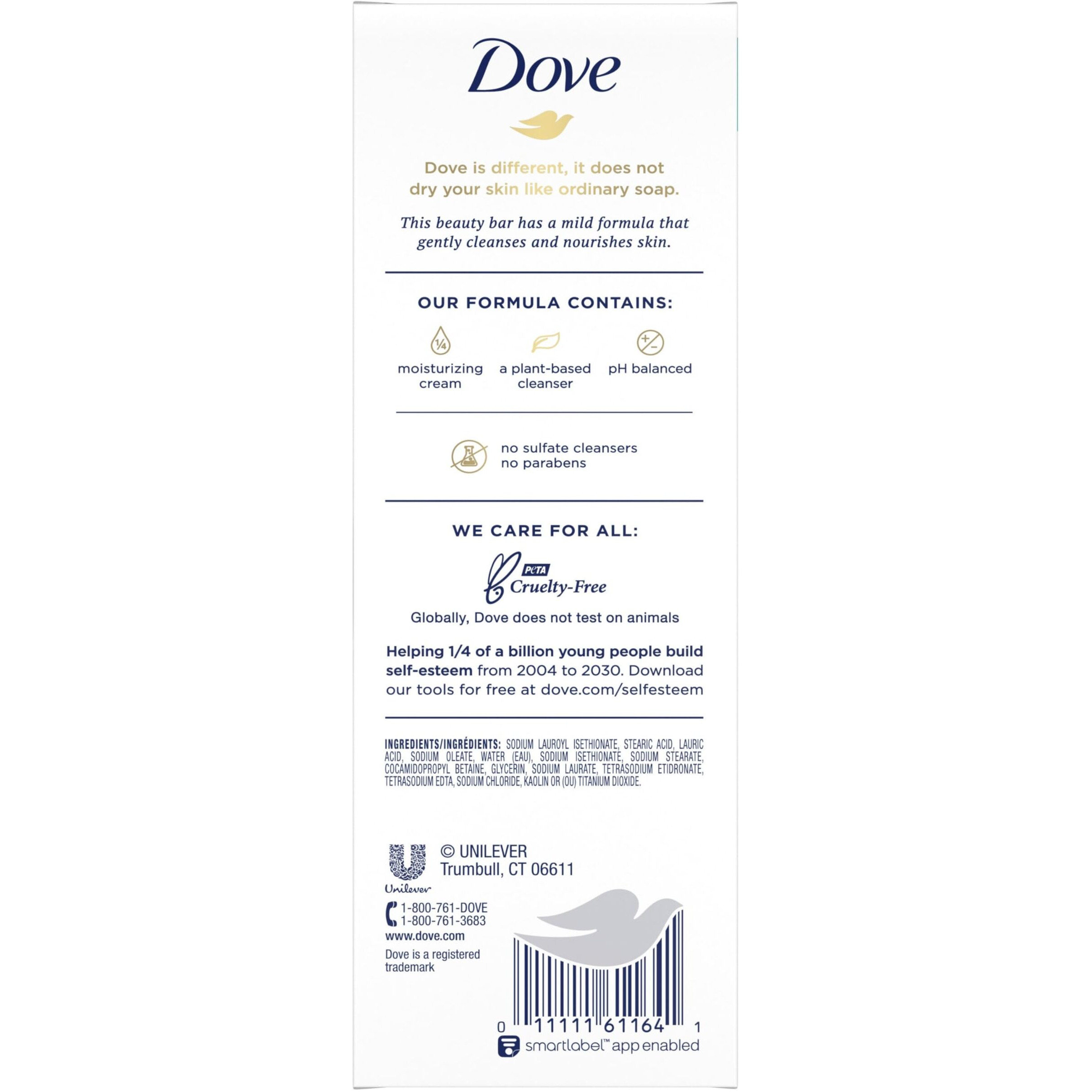 Dove Sensitive Skin Unscented Hypo-Allergenic Beauty Bar 3.75 Oz (Pack Of 6)
