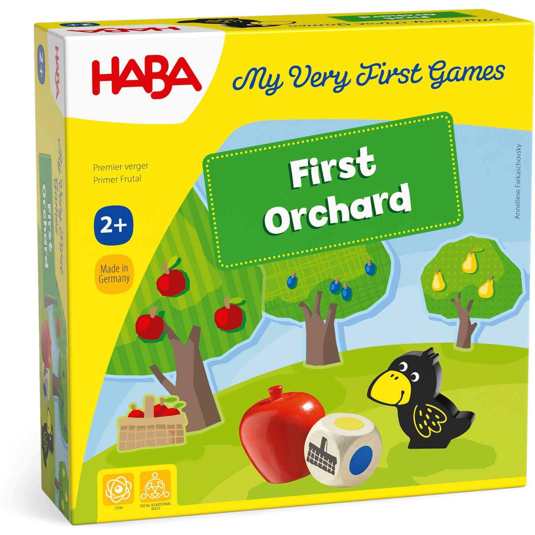 Haba My Very First Games - First Orchard Toddler Game - My First Orchard Game, Cooperative Toddler Board Games For 2 Year Olds - Made In Germany
