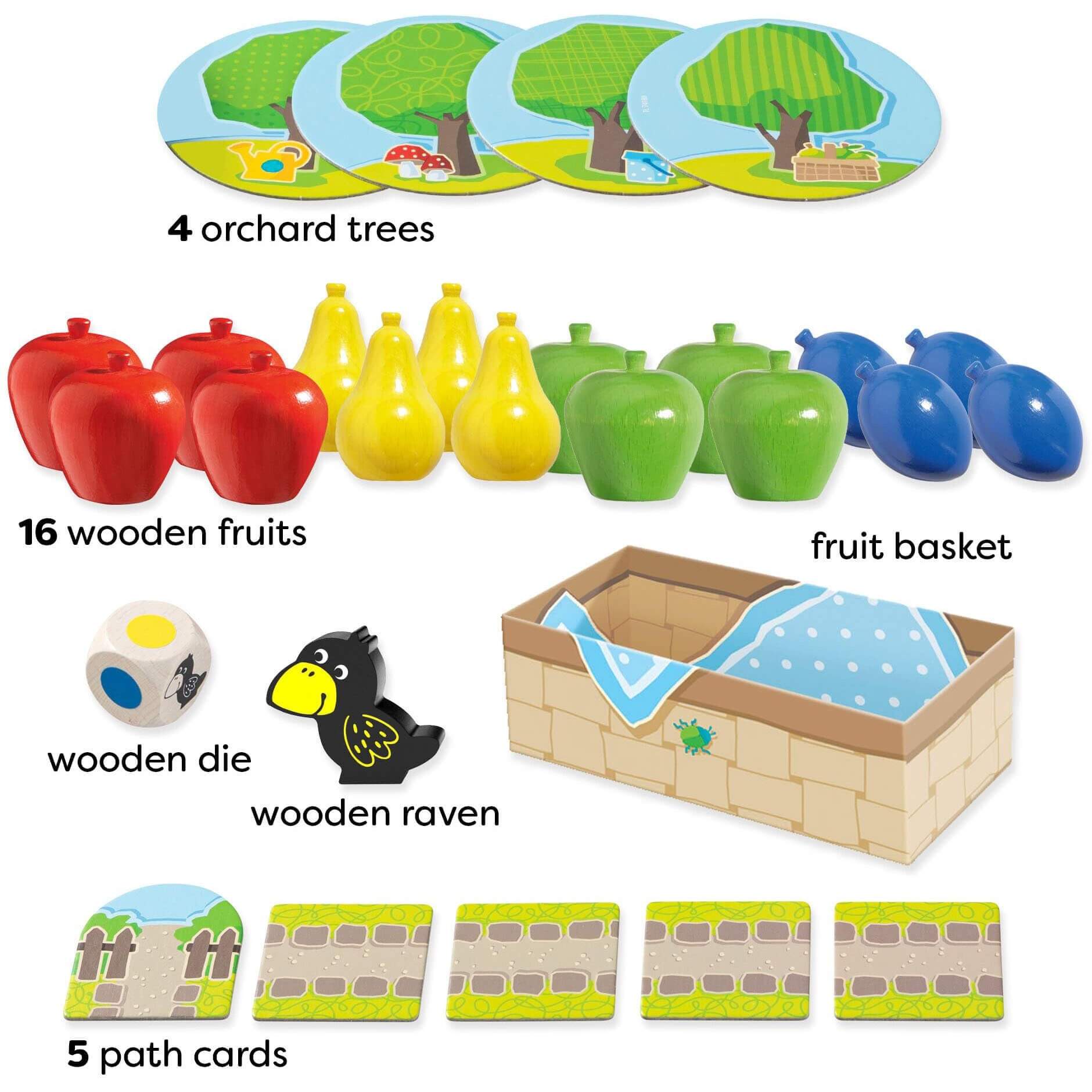 Haba My Very First Games - First Orchard Toddler Game - My First Orchard Game, Cooperative Toddler Board Games For 2 Year Olds - Made In Germany