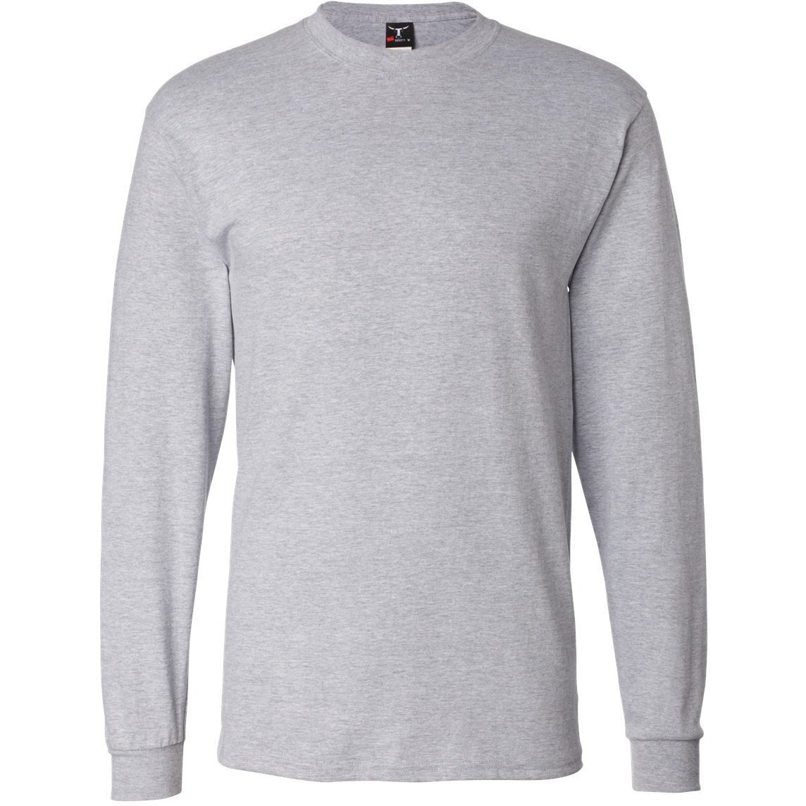 Hanes Men's Long Sleeve Beefy-T Shirt, Light Steel, Xx-Large (Pack Of 2)