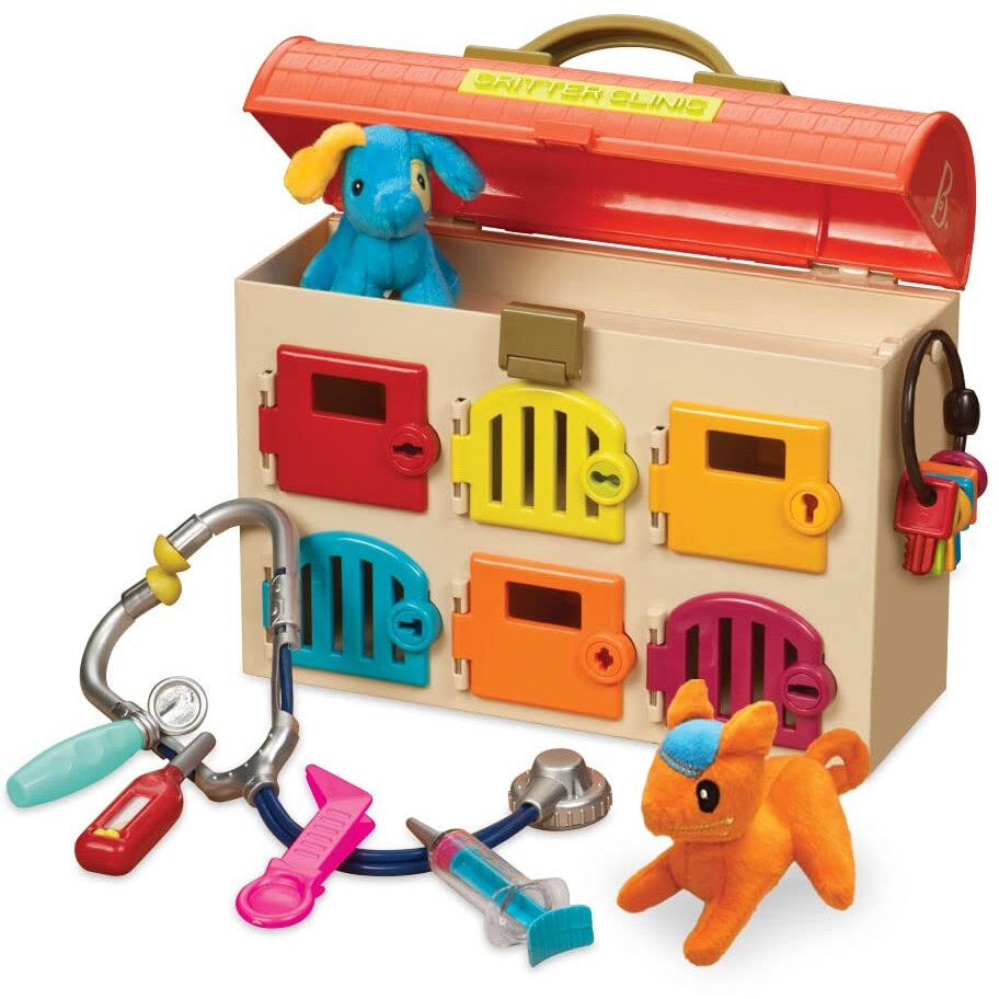 B. Toys- Critter Clinic- Pretend Play Toy Vet Set For Toddlers, Kids - Pet Care Set- Vet Clinic - 2 Years +