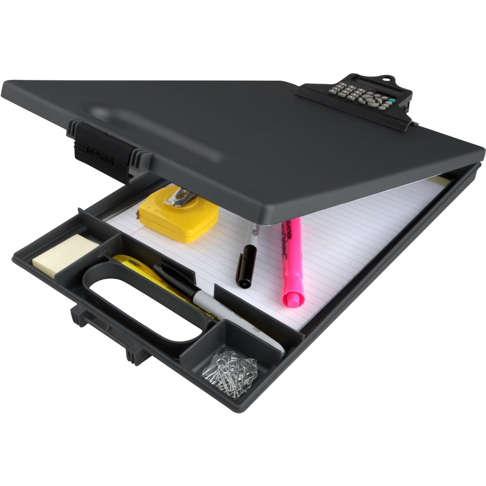 Dexas Clipcase Calculator Storage Clipboard, Black
