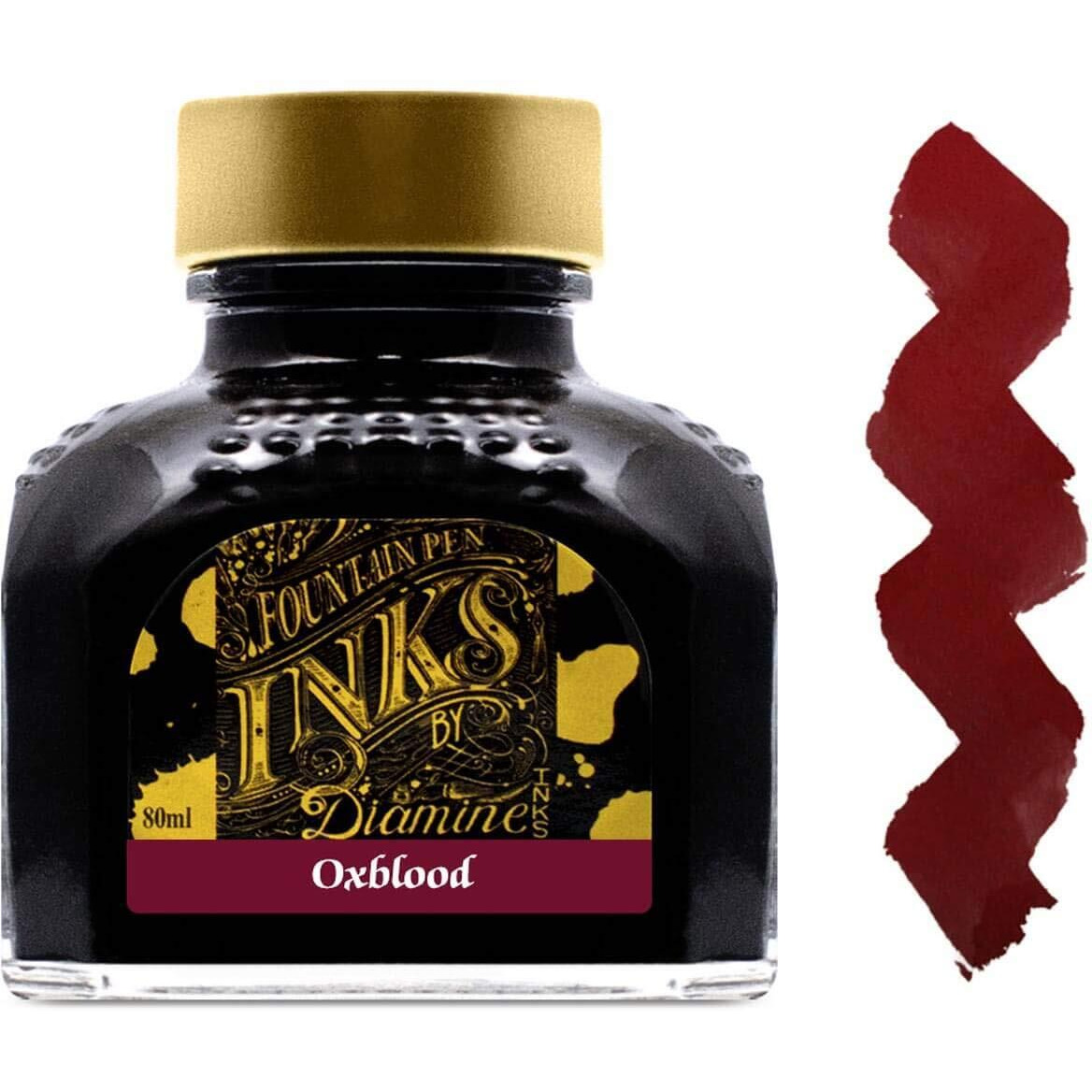 Diamine Fountain Pen Ink, 80 Ml Bottle, Oxblood