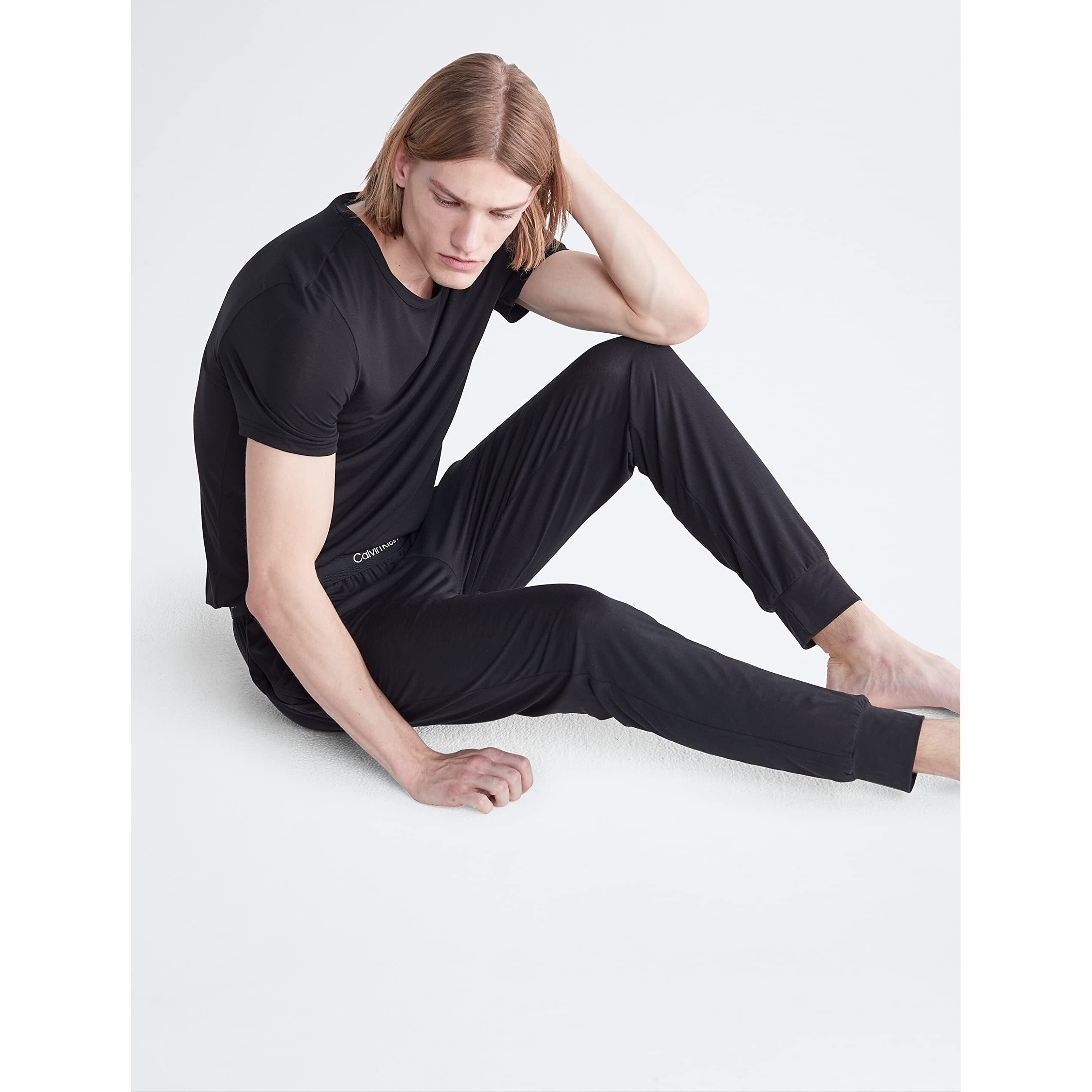 Calvin Klein Men's Ultra Soft Modern Modal Lounge Jogger, Black, M