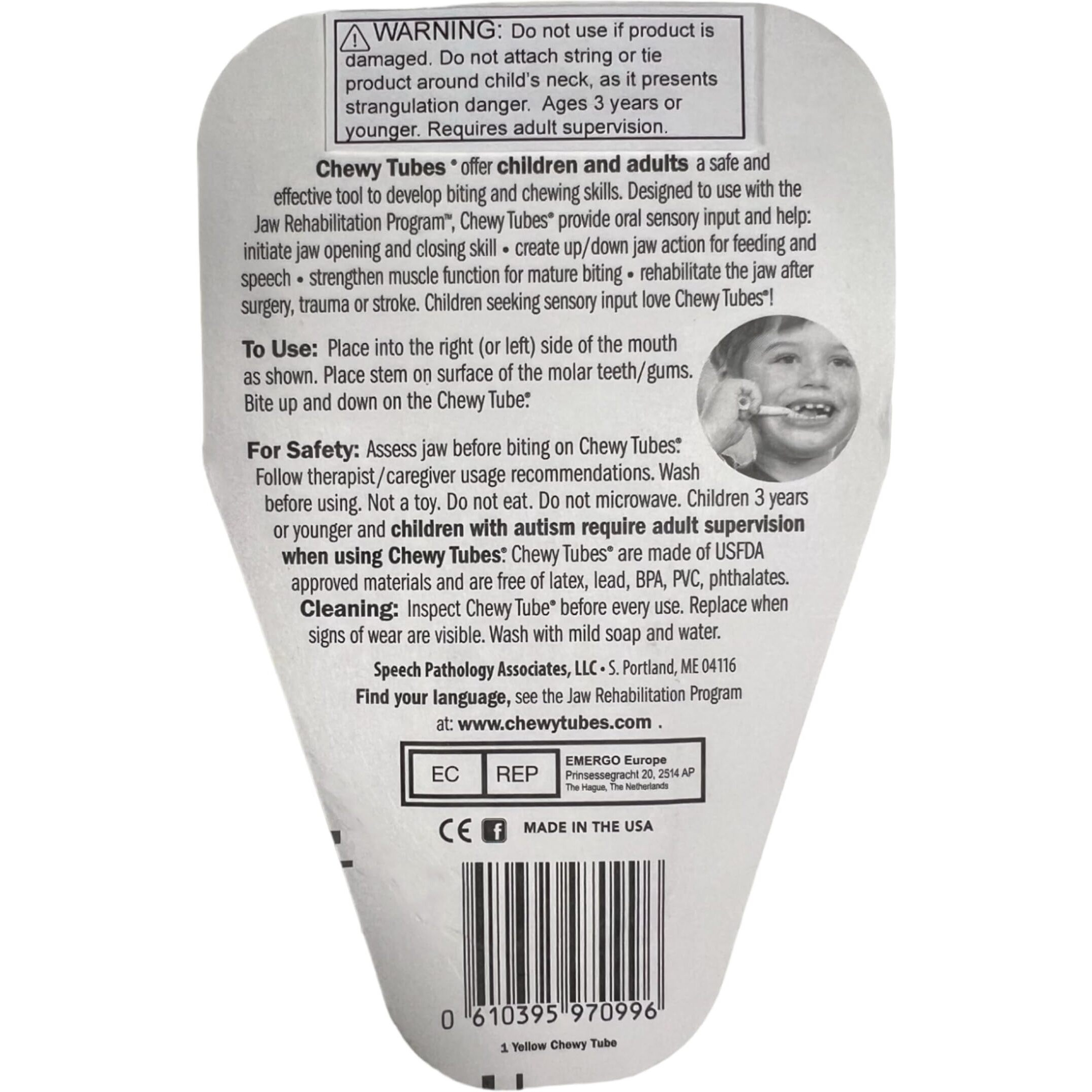 Chewy Tubes - Yellow Packagequantity 1 Child, New Born