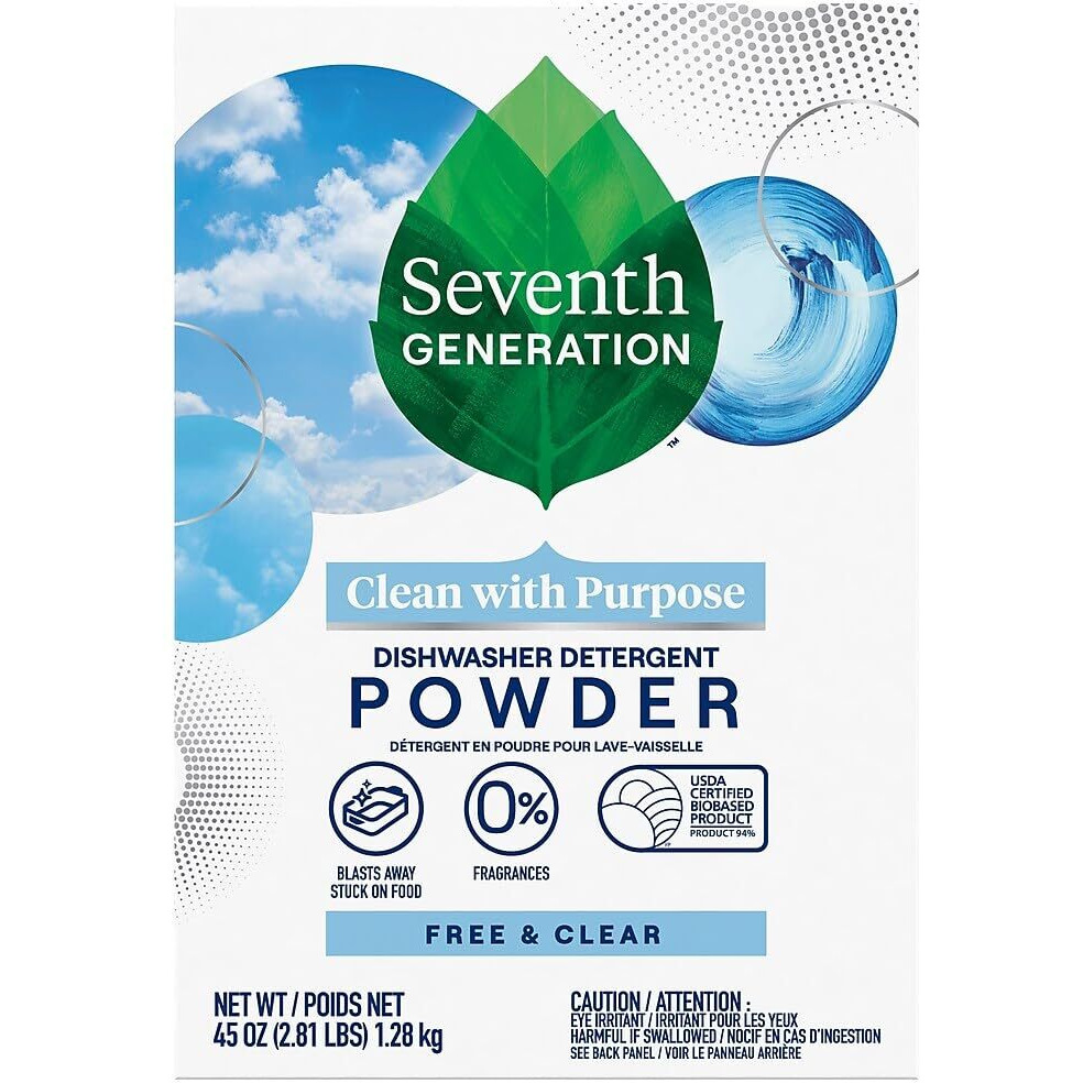 Seventh Generation Automatic Dishwashing Powder, Free & Clear, 45 Oz