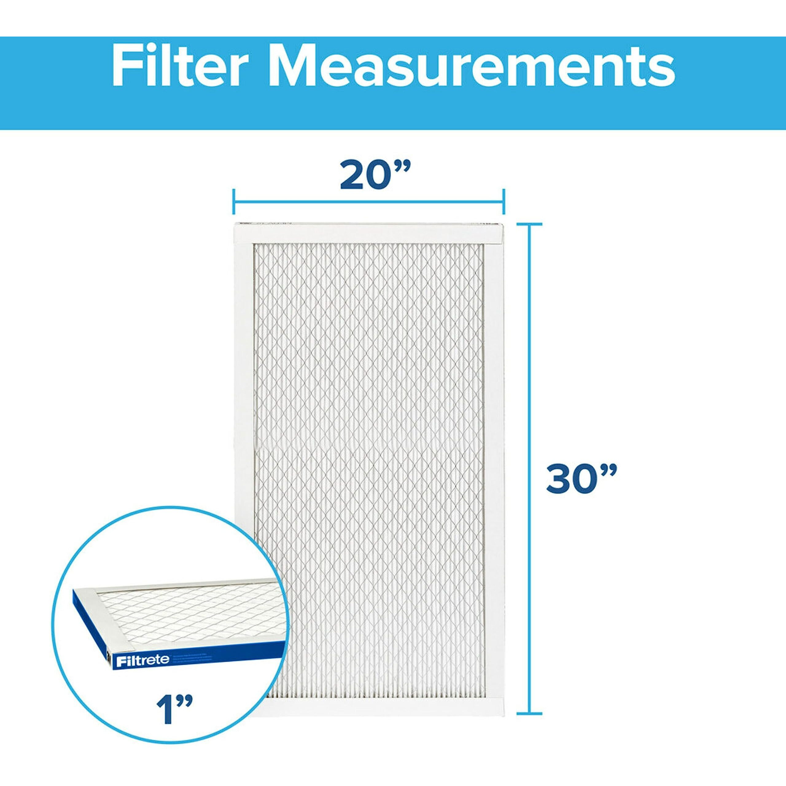 Filtrete 20X30X1 Ac Furnace Air Filter, Merv 13, Mpr 2200, Elite Allergen, Bacteria & Virus Filter, 3-Month Pleated 1-Inch Electrostatic Air Cleaning Filter, 2-Pack (Actual Size 19.81X29.81X0.78 In)