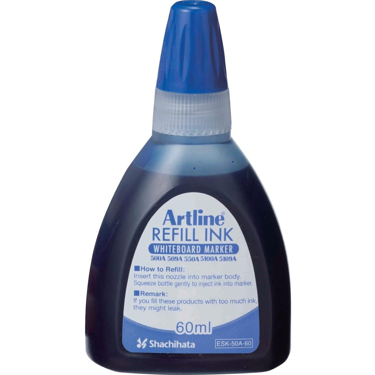 Artline Refill Ink (Esk-50A, Blue) For Artline 5109A Big Nib Markers, Plus 500A, 509A, 550A, And 5100A Whiteboard Markers