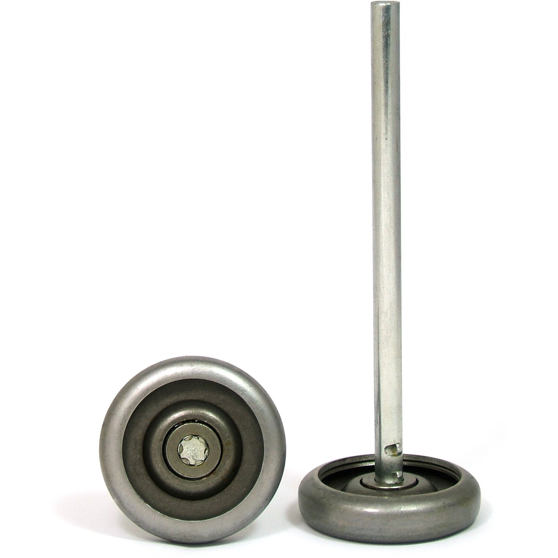 Ideal Security Inc. Garage Door Rollers - 3" Steel Wheels With 10 Ball-Bearings & 7" Stem (10-Pack)