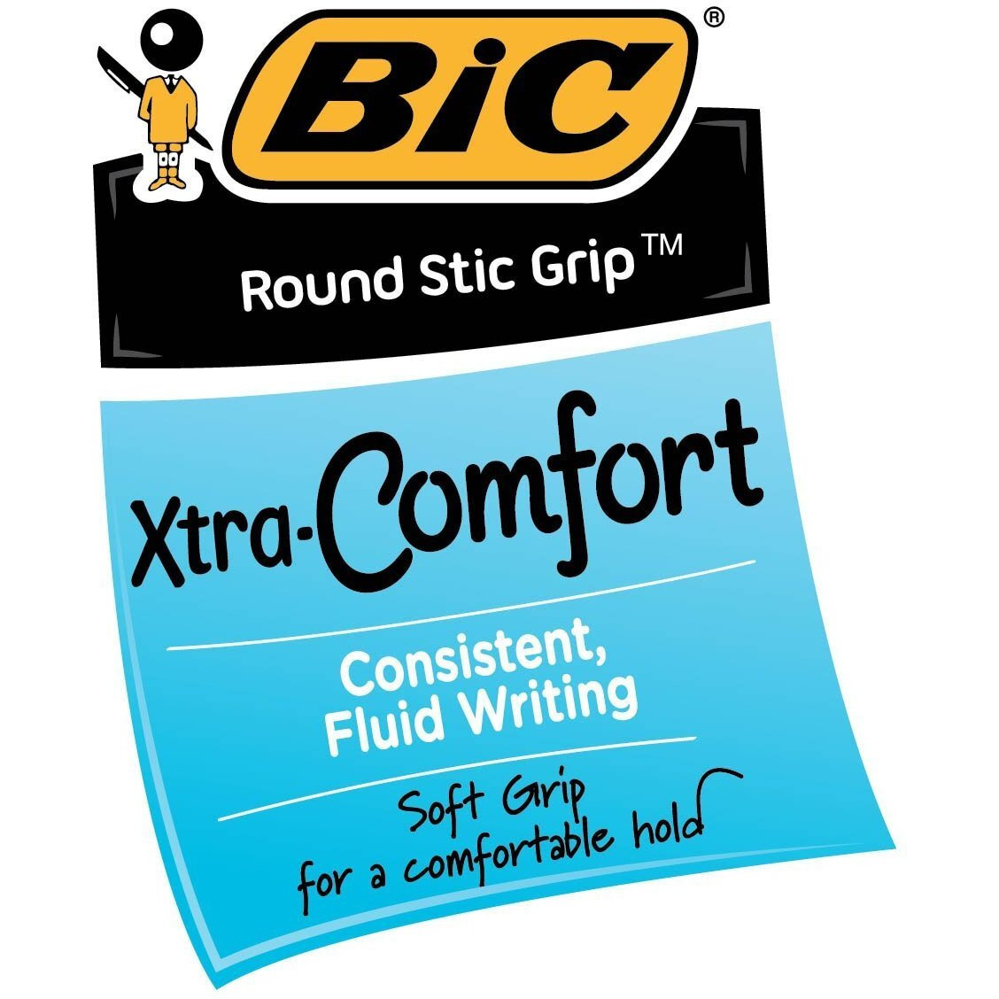 Bic Round Stic Grip Xtra Comfort Ball Pen Medium Pt 1.2Mm Green 2Dozen Gsmg11Gn