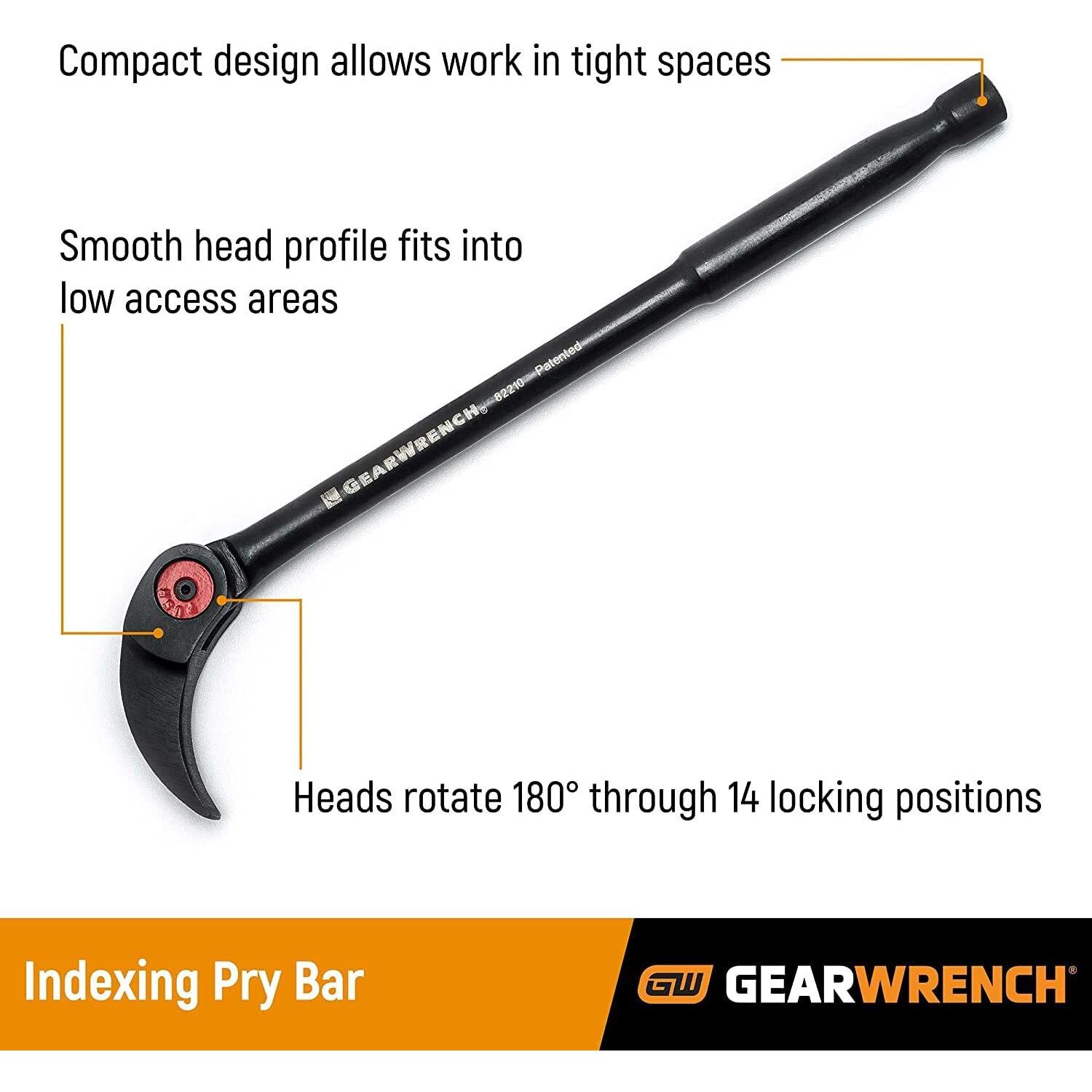 Gearwrench 3 Pc. Indexing Pry Bar Set 8", 10" & 16" - 82301D