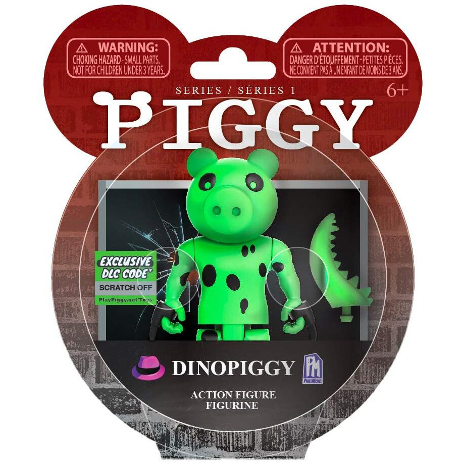 Piggy Action Figure - Dinopiggy Articulated Buildable Action Figure Toy, Series 1 Collectible