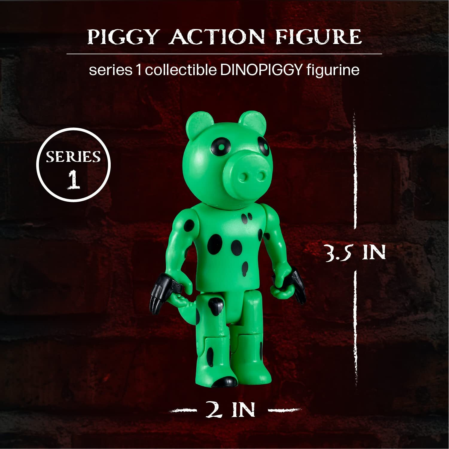 Piggy Action Figure - Dinopiggy Articulated Buildable Action Figure Toy, Series 1 Collectible