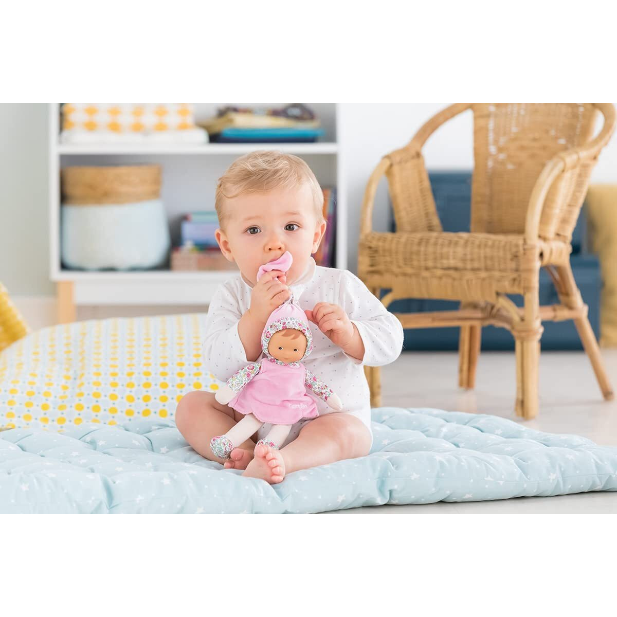 Corolle Miss Pink Blossom Garden Soft-Body Baby Doll,9.5"