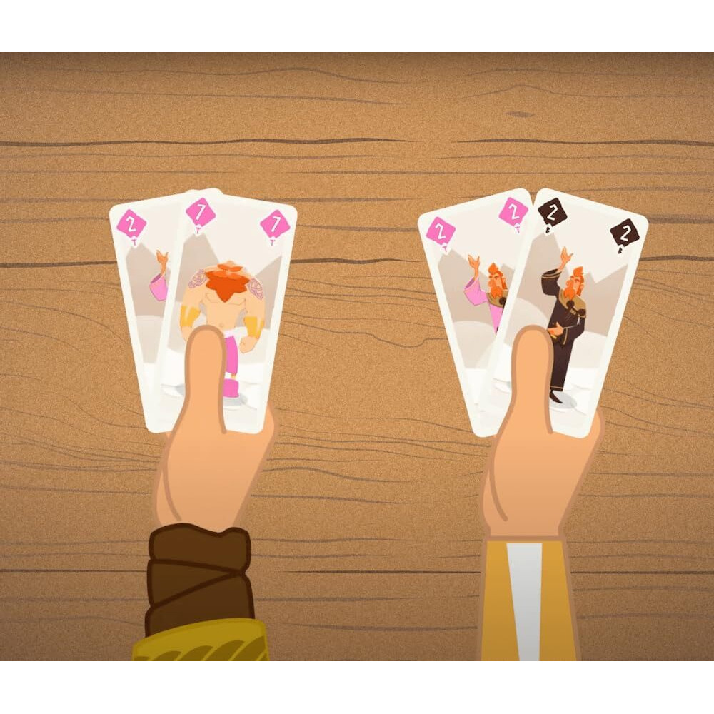 Helvetiq Odin Card Game - Viking-Themed Hand Management & Ladder Climbing Strategy Game, Quick To Learn, Fun For Family Game Night, Ages 7+, 2-6 Players, 15 Minute Playtime, Made