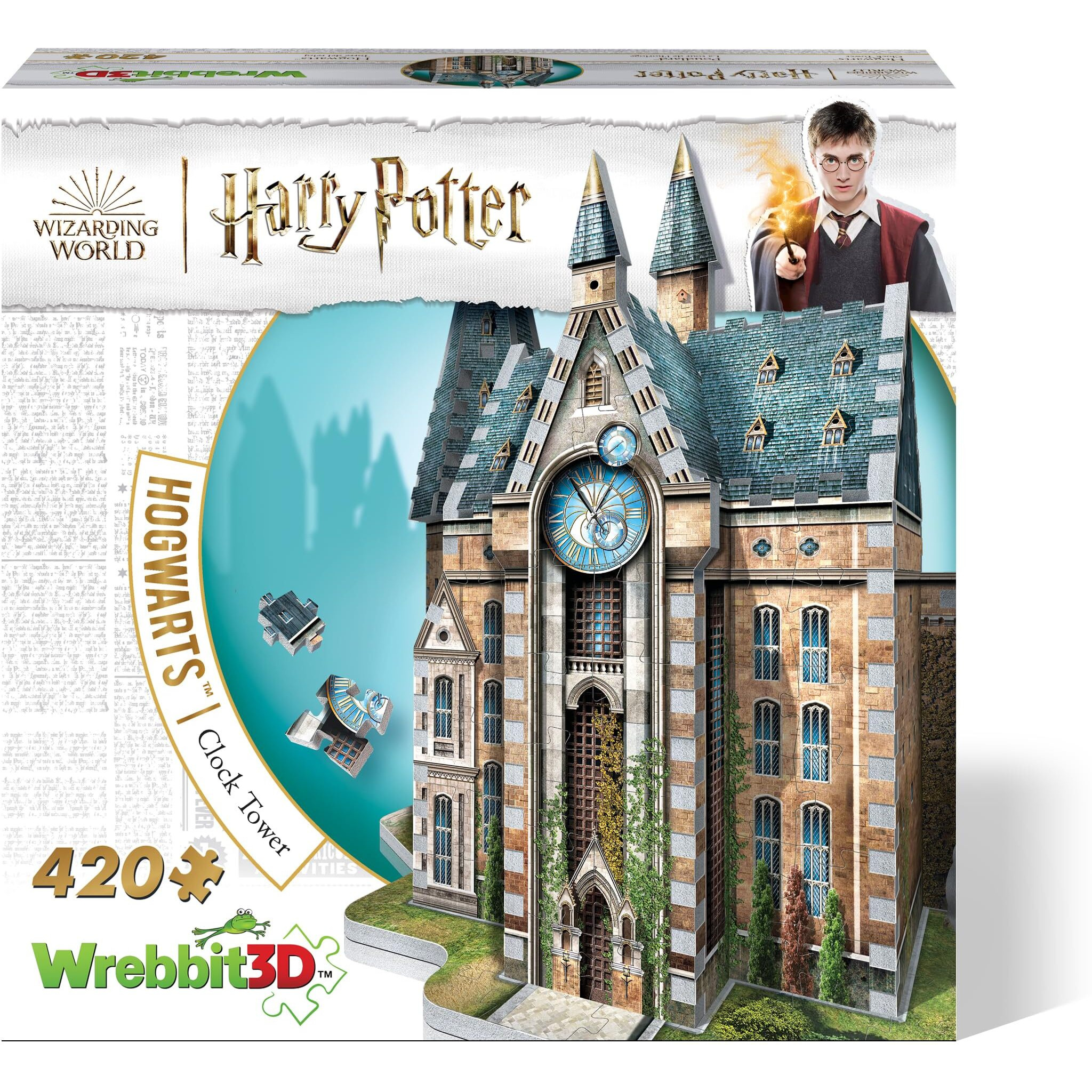Wrebbit3D Harry Potter Hogwarts Clock Tower 3D Puzzle For Teens And Adults | 420 Real Jigsaw Puzzle Pieces | Not Just An Ordinary Model Kit For Adults For Harry Potter Fans