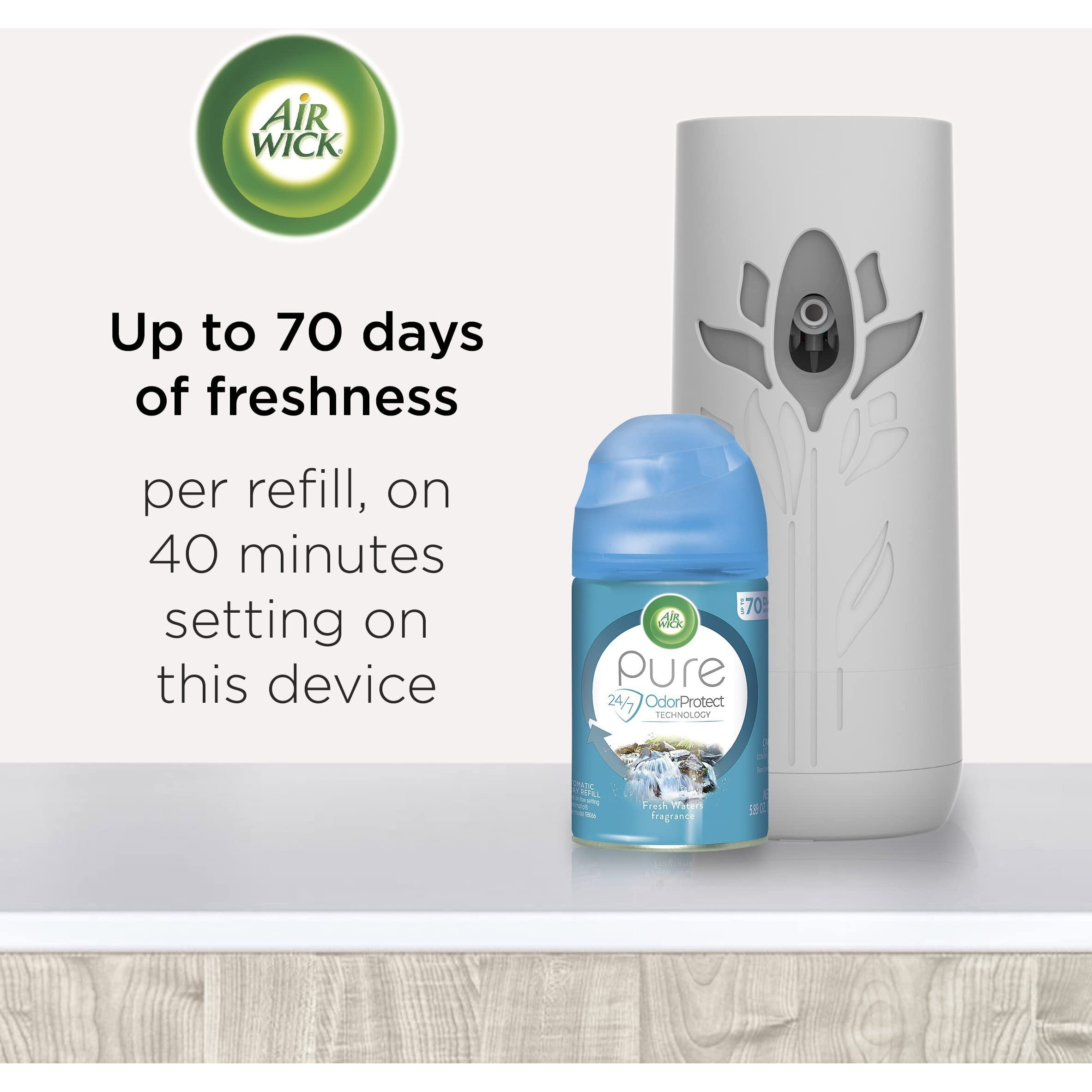 Air Wick Automatic Air Freshener Spray Refill, 2Ct, Summer Delights, Odor Neutralization, Essential Oils