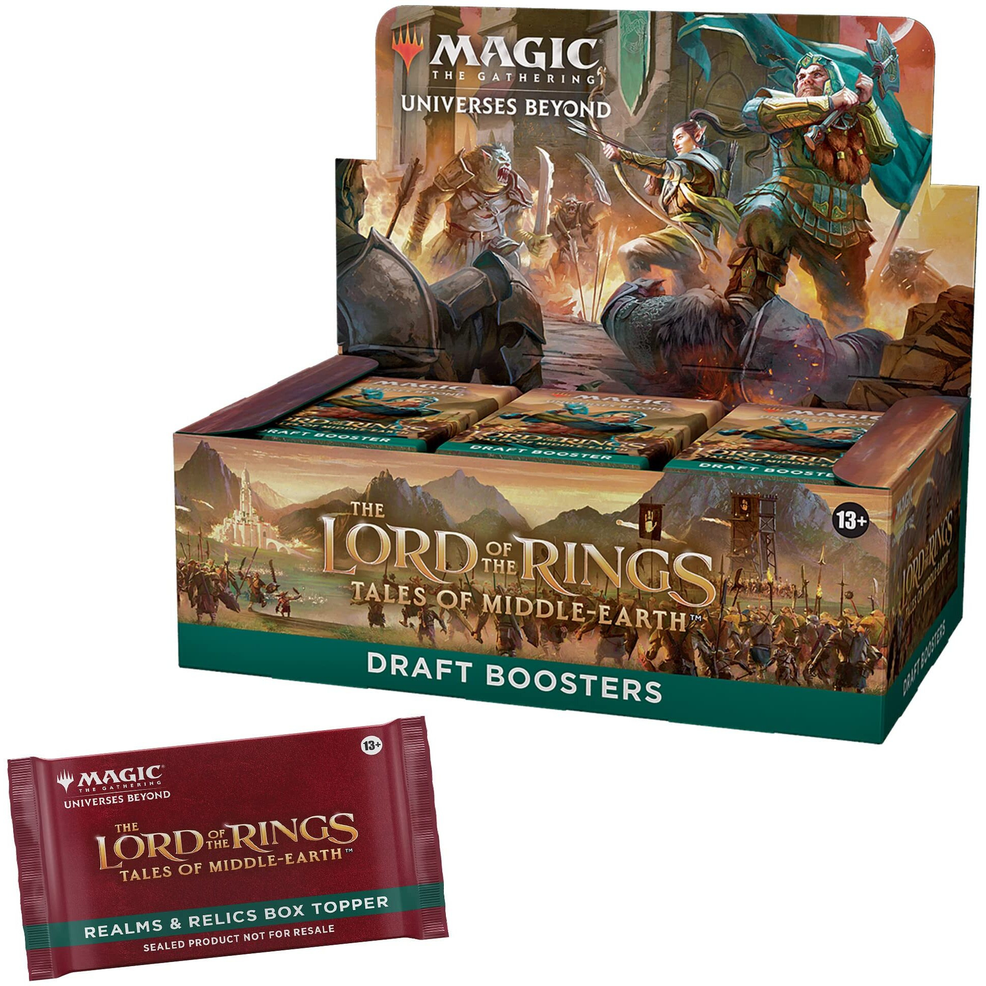 Magic The Gathering The Lord Of The Rings Tales Of Middle-Earth Draft Booster Box - 36 Packs + 1 Box Topper Card