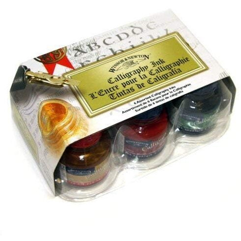 Winsor & Newton Calligraphy 6-Jar Ink Set, 30Ml