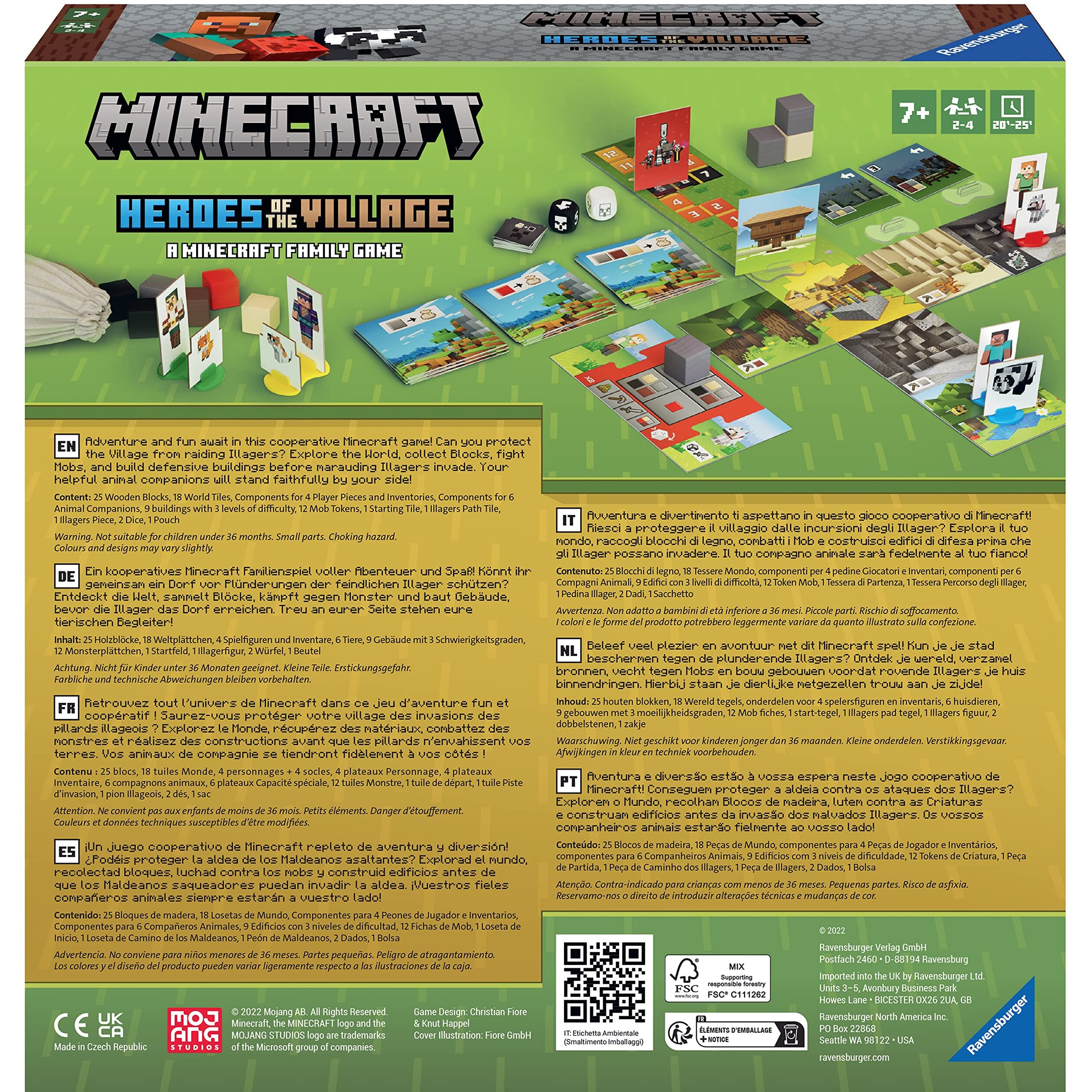 Ravensburger Minecraft Heroes Of The Village | Cooperative Board Game | Exciting & Unpredictable | Perfect For Families And Minecraft Enthusiasts | Suitable For Kids & Adults