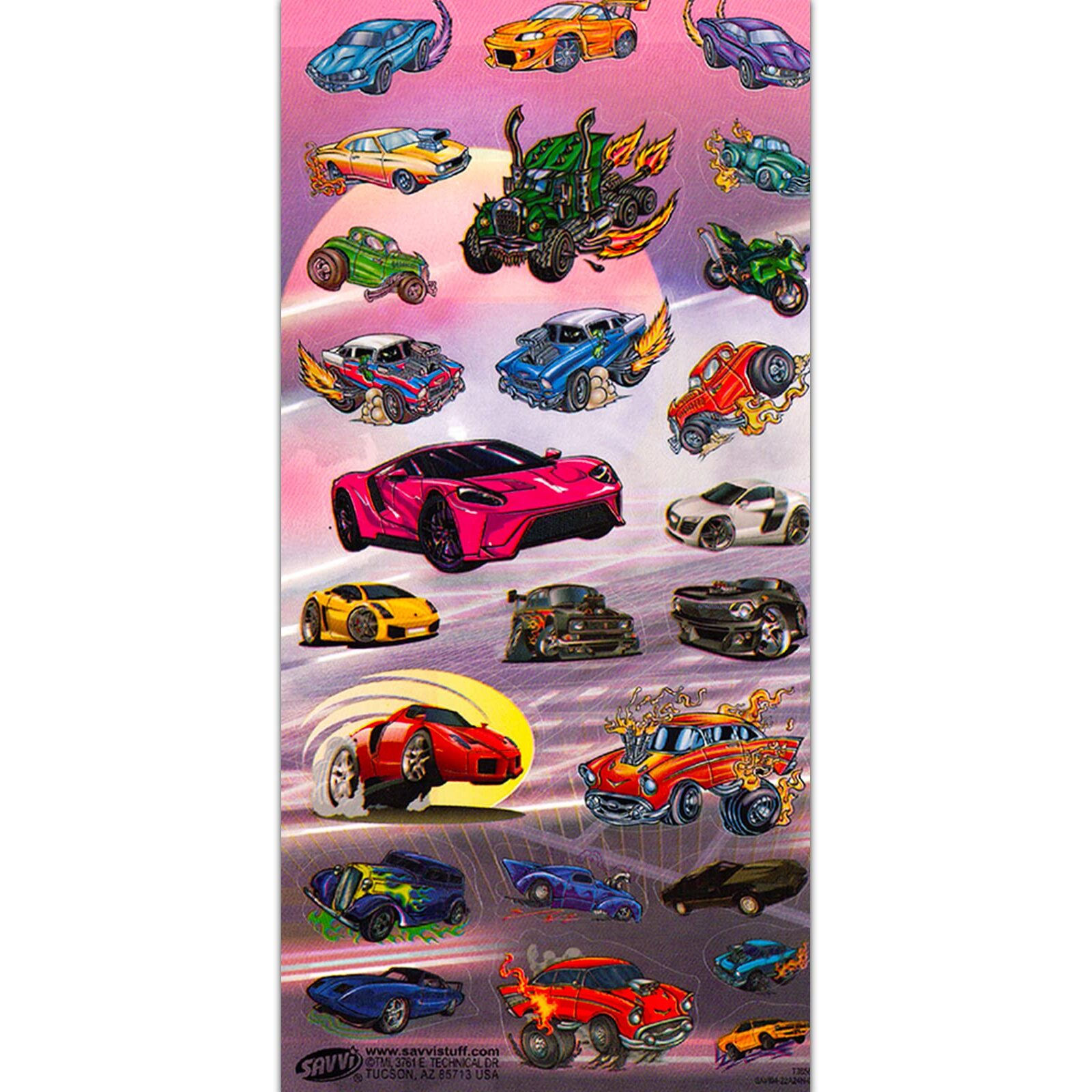 Monster Jam Party Supplies Stickers Bundle ~ 200 Monster Jam Trucks Stickers With Bonus Race Car Stickers (16 Monster Truck Party Favors Sheets)