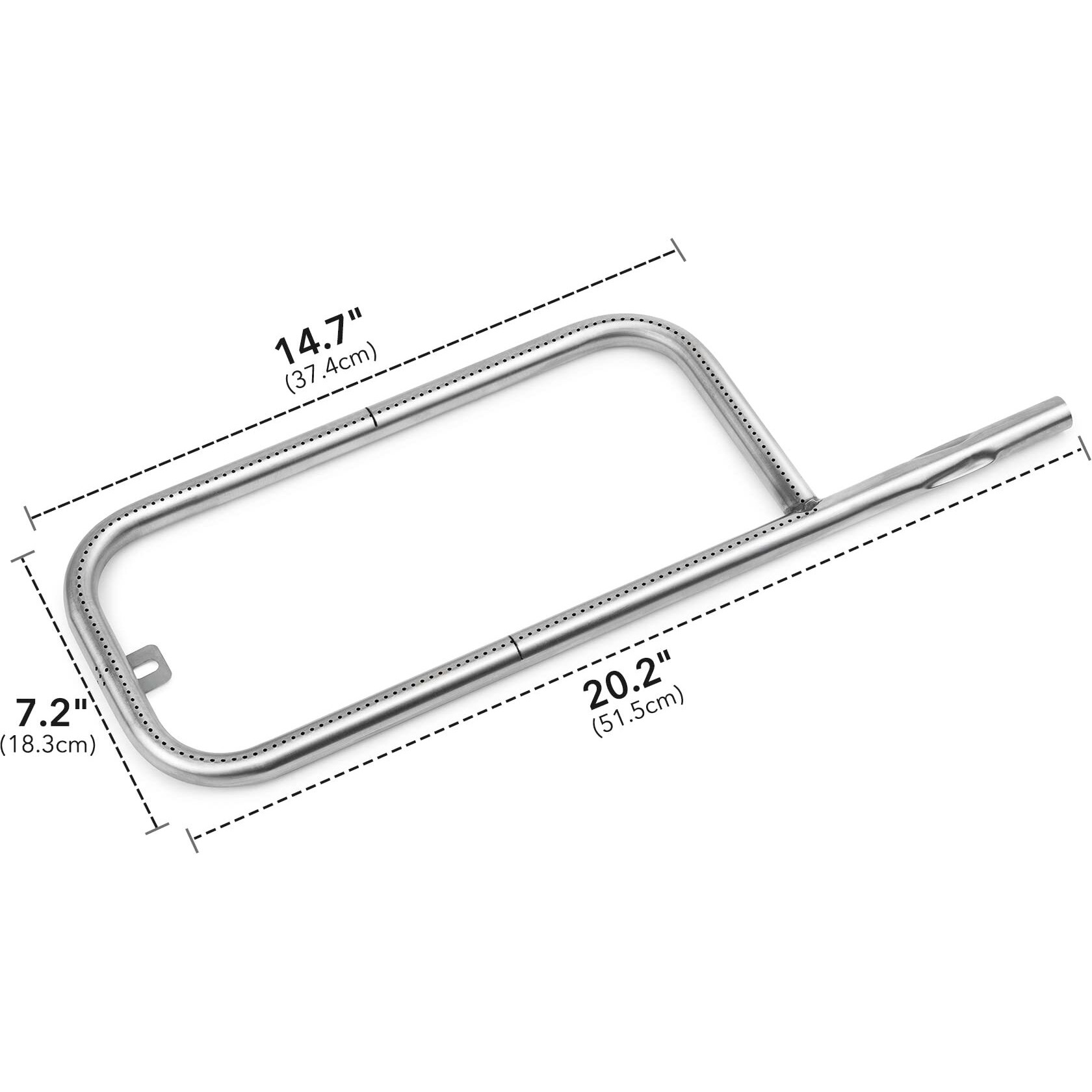 Stanbroil Stainless Steel Grill Burner Tube For Weber Q200 Q220 Q2000 Q2200 396000, 396001, 396002, 566002, 53060001, 54060001 - Grill Burner Tube Pipe Part For Weber 69956/60041/41862