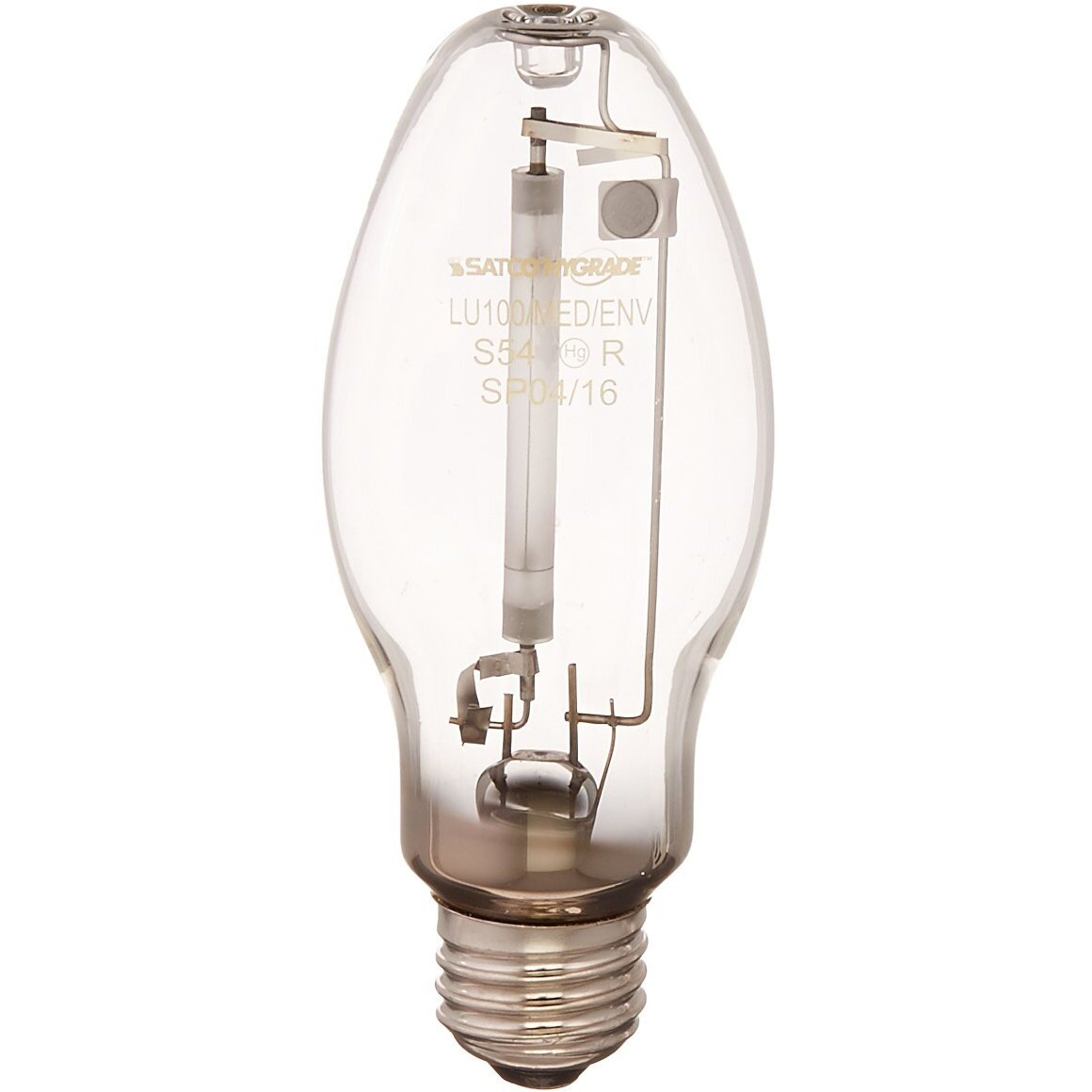 Satco S3128 2100K 100-Watt Clear Medium Base Ed17 High Pressure Sodium Lamp