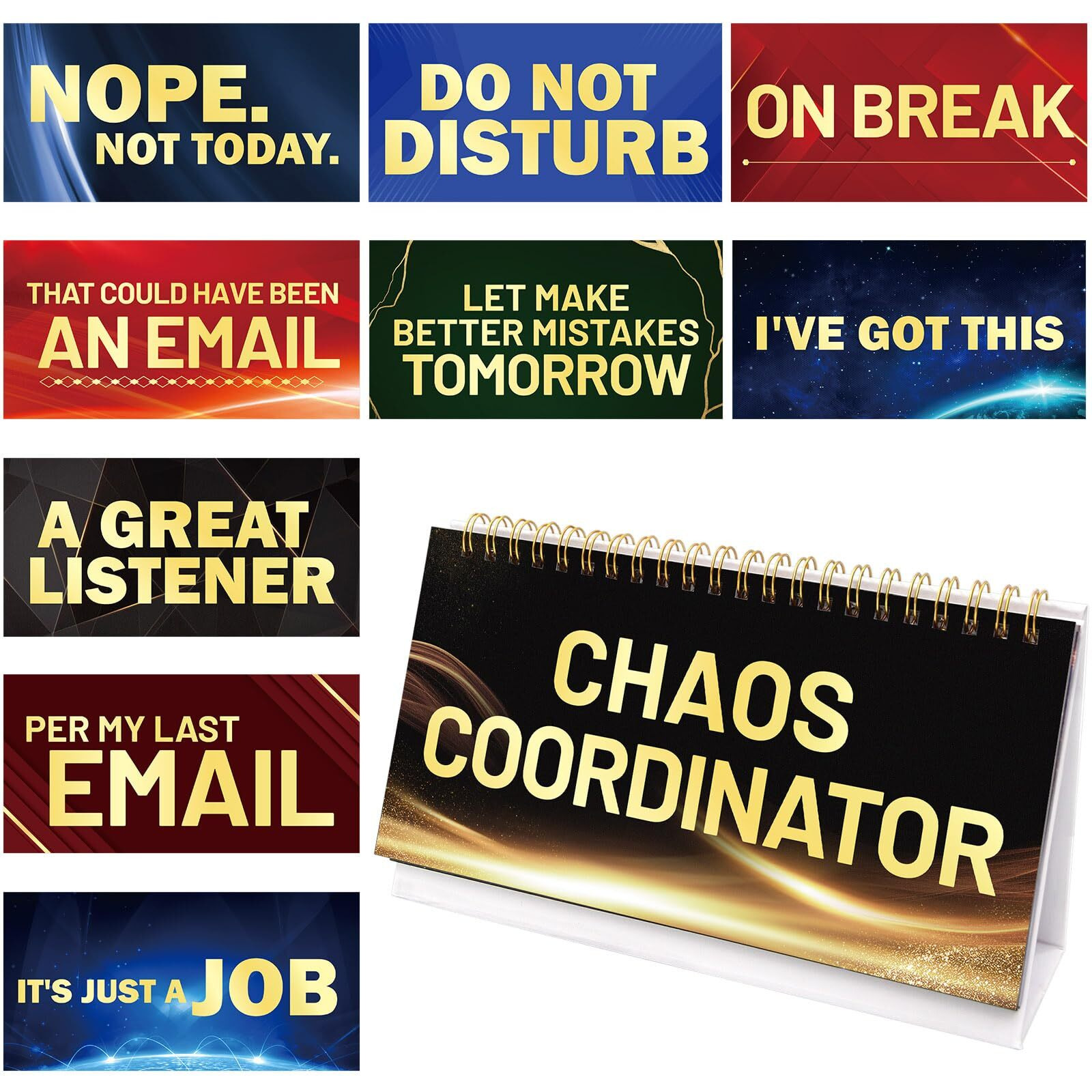 Funny Desk Flip Accessories Flip-Over Messages Desktop Novelty Gifts For Colleagues Office Supplies