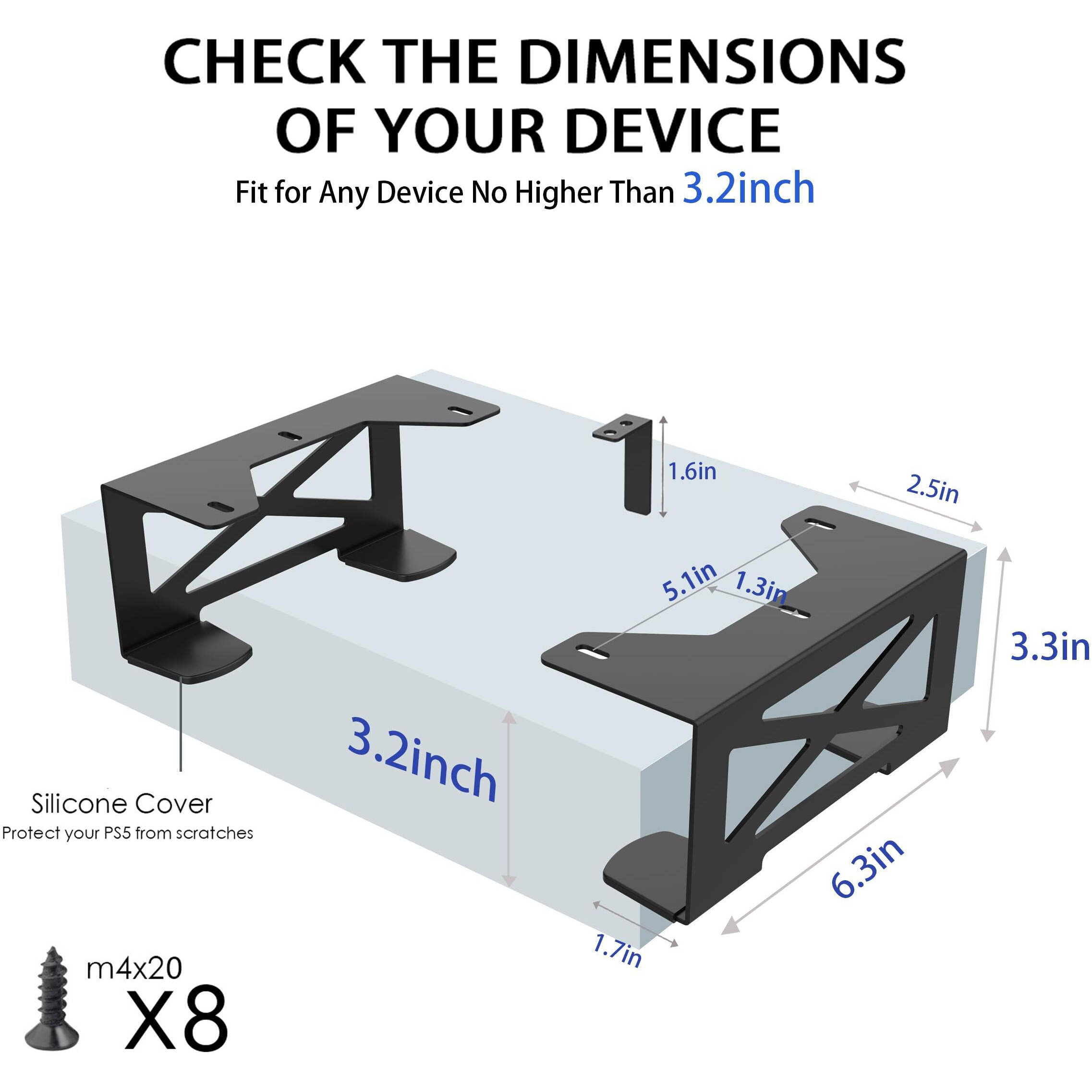Monzlteck Universal Under Desk Storage Mount For Xbox Series S, Xbox One S/X,Xbox 360,Ps4 Slim/Pro,Compatible With Cpu,Ups,Small Form Factor Desktop Tower, Mini Pc