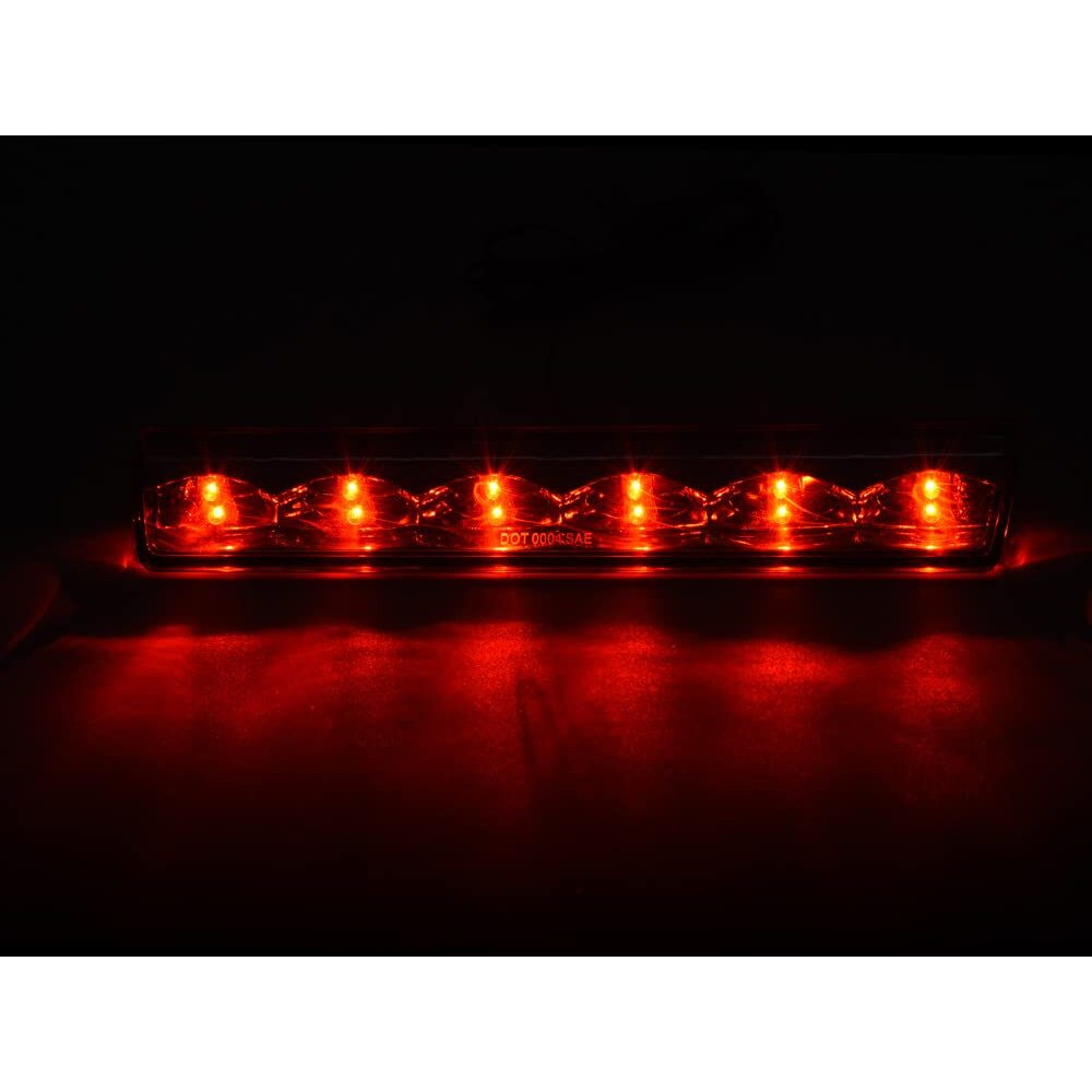 Pit66 Led 3Rd Brake Light, Compatible With Truck Cap Topper Leer Are Century Led Recessed 3Rd Third Brake Light Lamp At-Led-36R Clear Lens Chrome Housing