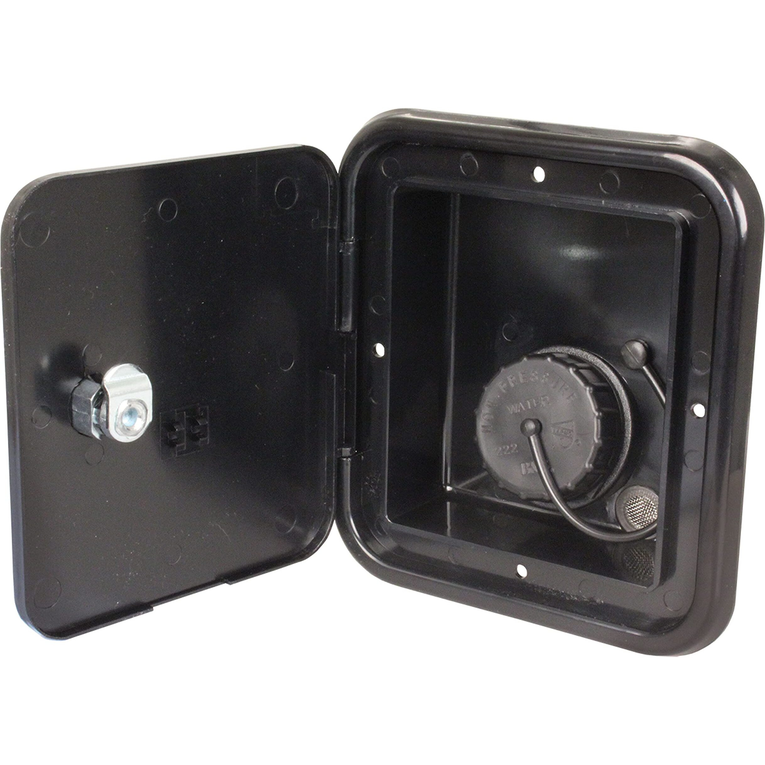 Thetford|B&B Molders Rv Replacement Parts And Accessories Camper Gravity Water Inlet Fill For 1 1/4 Inch Or 1 3/8 Inch Connections Hatch Black Pn 94252