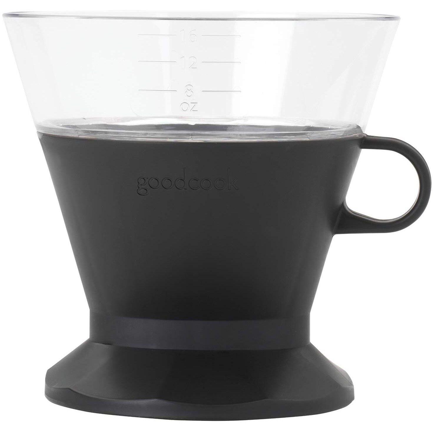 Goodcook Koffe Bpa-Free Plastic Auto-Drip Pour Over Coffee Maker With 2 Paper Filters,Black