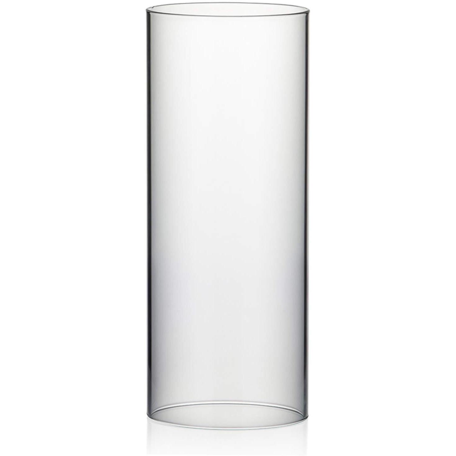 Wgvi Hurricane Candle Holder Sleeve, Wide 4.7", Height 12", Clear Glass Cylinder Candleholder, Chimney Tube, Open Ended Candle Shade, 1 Piece