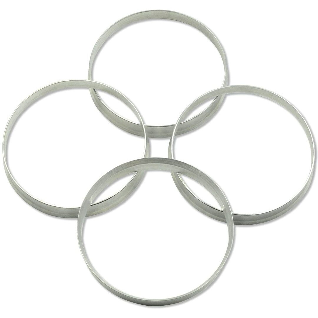 Goldensunny 72.6 To 70.5 Hub Centric Rings, Silver Aluminum Hubcentric Rings Compatible With Chevrolet Ranger Ford Mustang, 70.5Mm Id To 72.6Mm Od, Pack Of 4