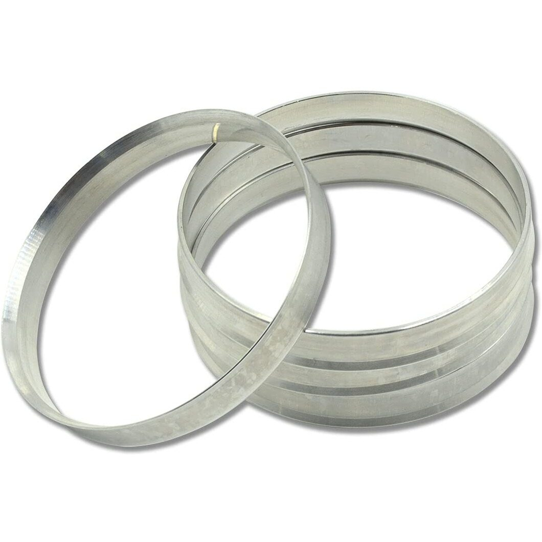 Goldensunny 72.6 To 70.5 Hub Centric Rings, Silver Aluminum Hubcentric Rings Compatible With Chevrolet Ranger Ford Mustang, 70.5Mm Id To 72.6Mm Od, Pack Of 4