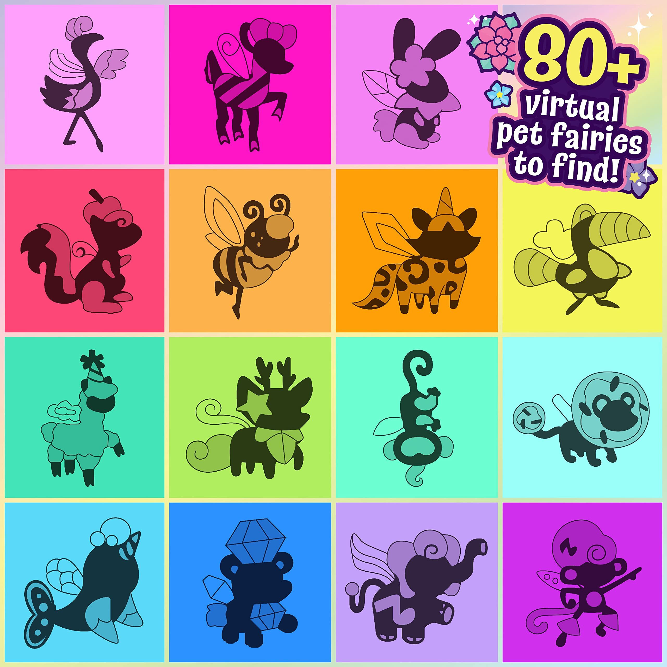 Got2Glow Fairy Pet Finder - Magic Fairy Jar Toy Includes 40+ Virtual Pets (Pink)