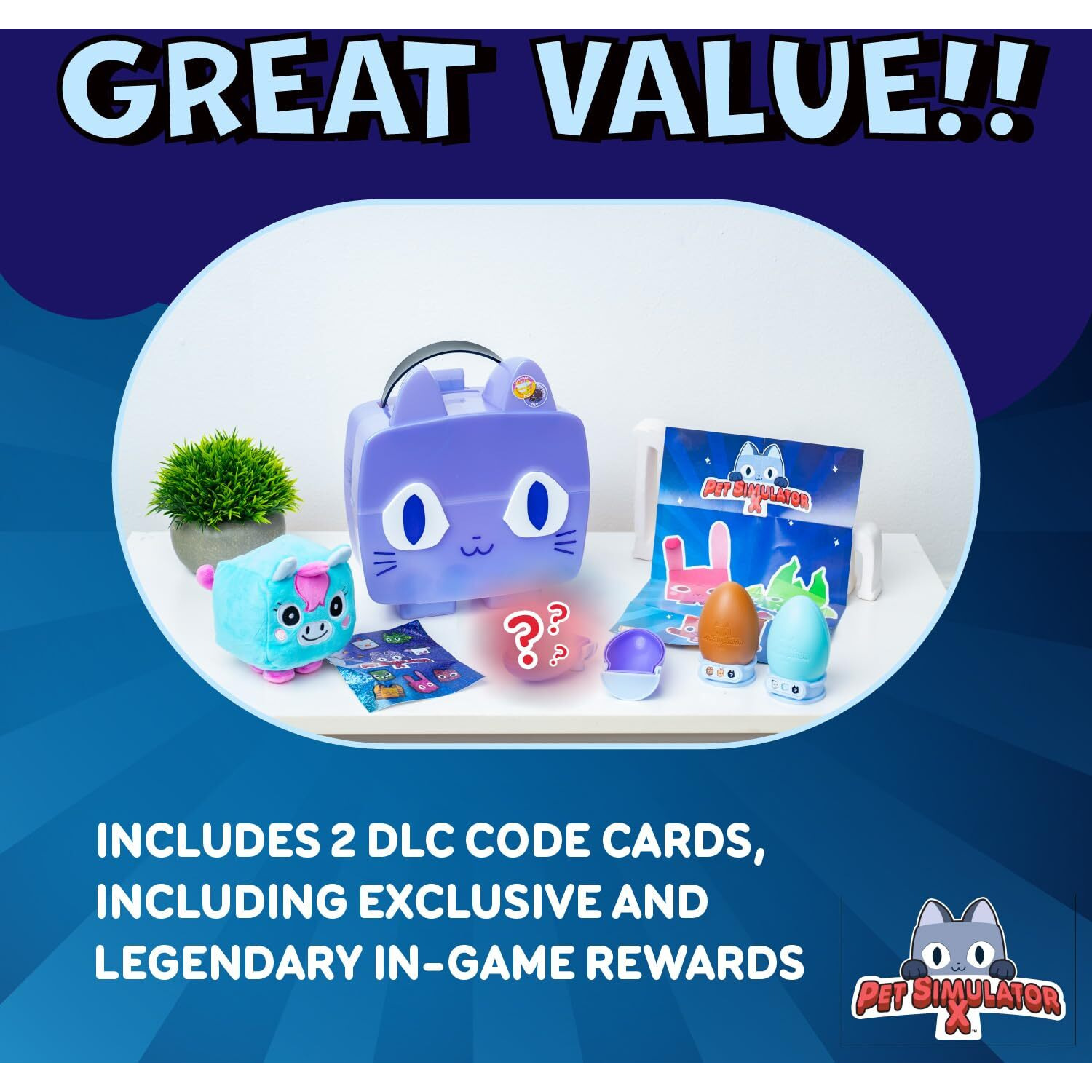 Pet Simulator X - Marbled Purple Iridescence Cat Collector Bundle (Mystery Case W/ 8 Items, Series 1) [Ucc Distributing Exclusive] [Includes Dlc]