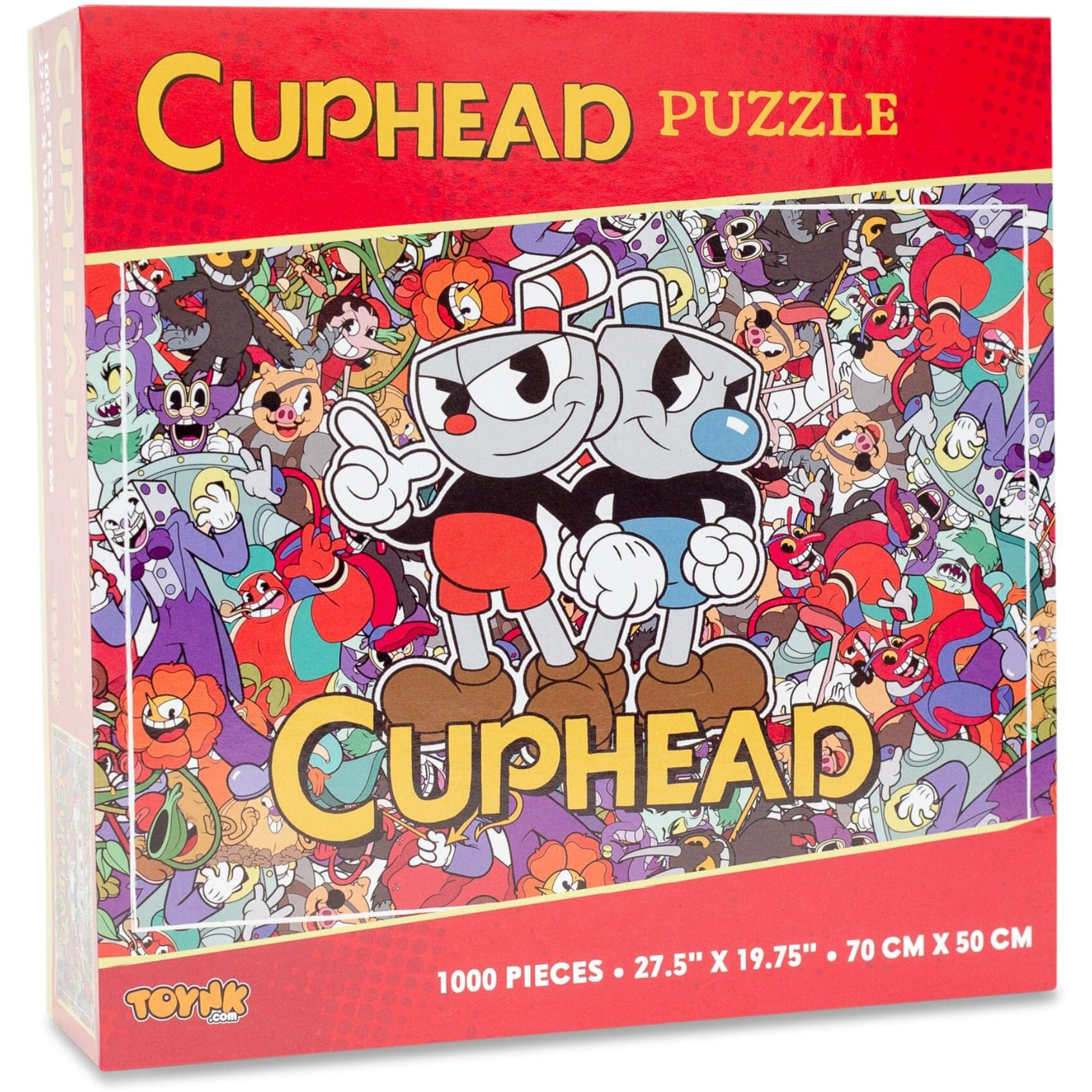 Toynk Cuphead And Mugman Collage 1000-Piece Jigsaw Puzzle, Brain Teaser For Kids And Adults | 28 X 20 Inches