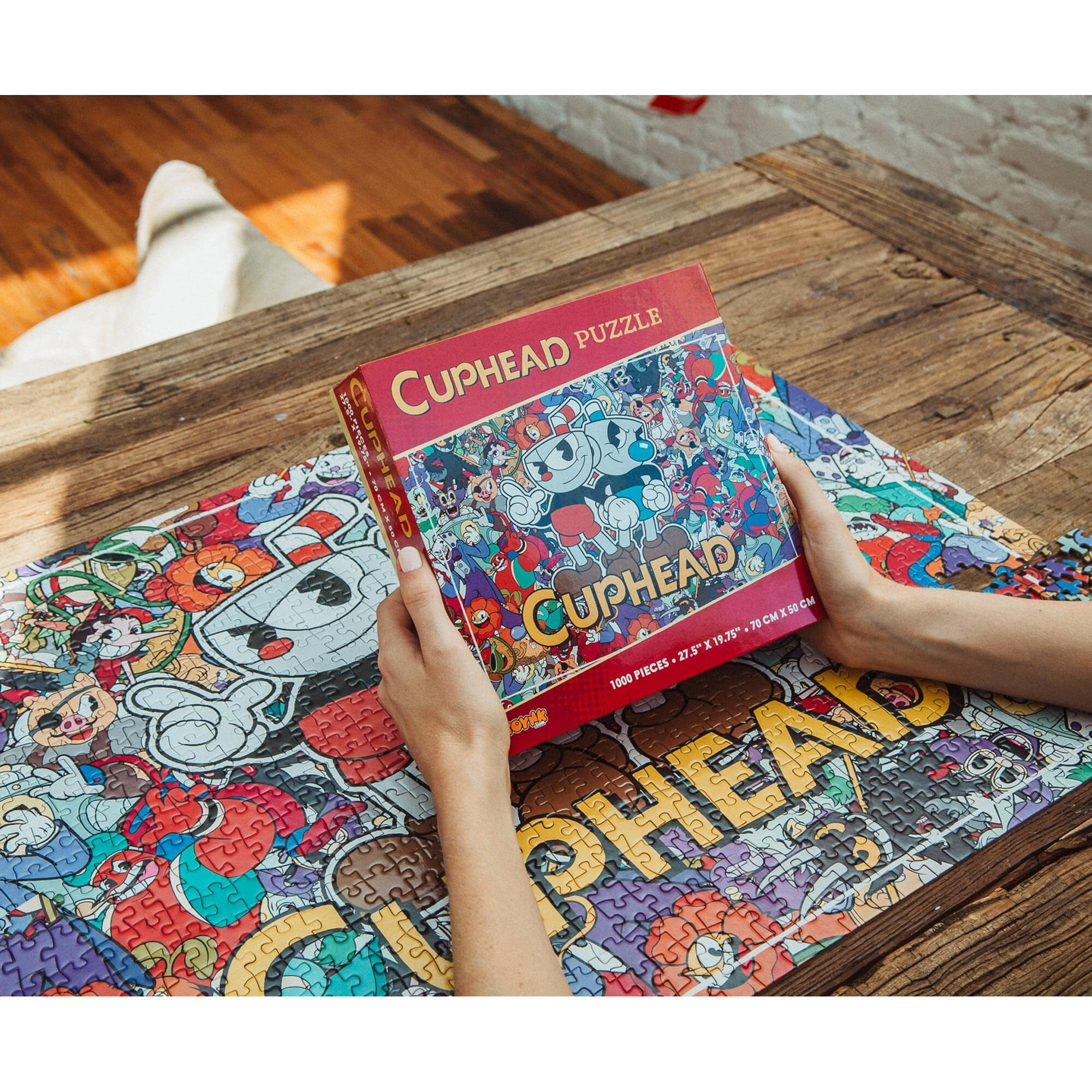 Toynk Cuphead And Mugman Collage 1000-Piece Jigsaw Puzzle, Brain Teaser For Kids And Adults | 28 X 20 Inches