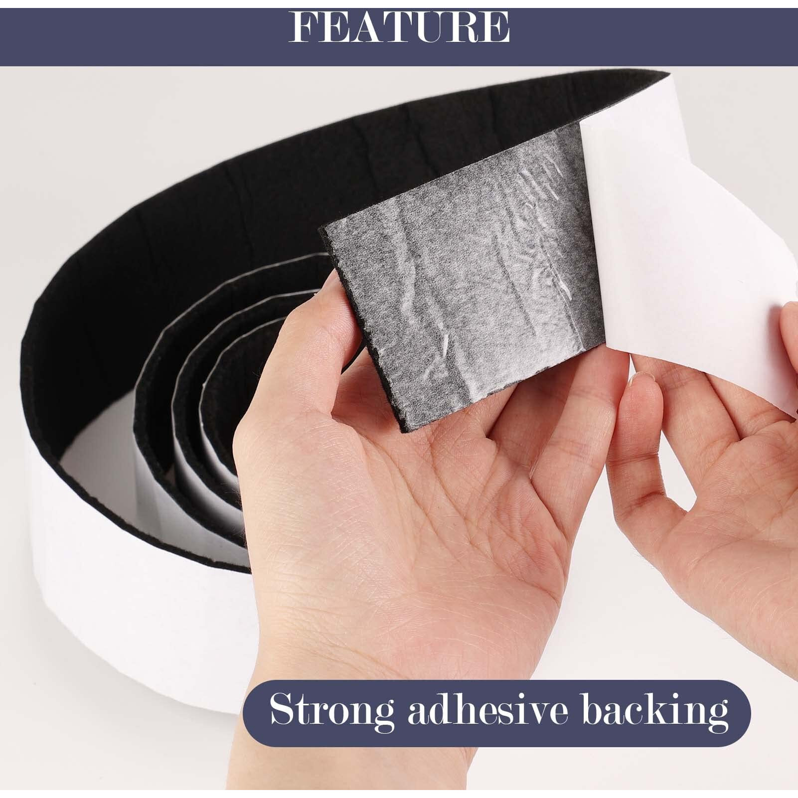 Pllieay 2 Pack Felt Tapes With Adhesive Backing, Heavy-Duty Self Adhesive Felt Strips Rolls Felt Pads For Protecting Furniture Surfaces Hardwood Floor Chair Wall Protector(118 X 2 X 0.12 Inch)