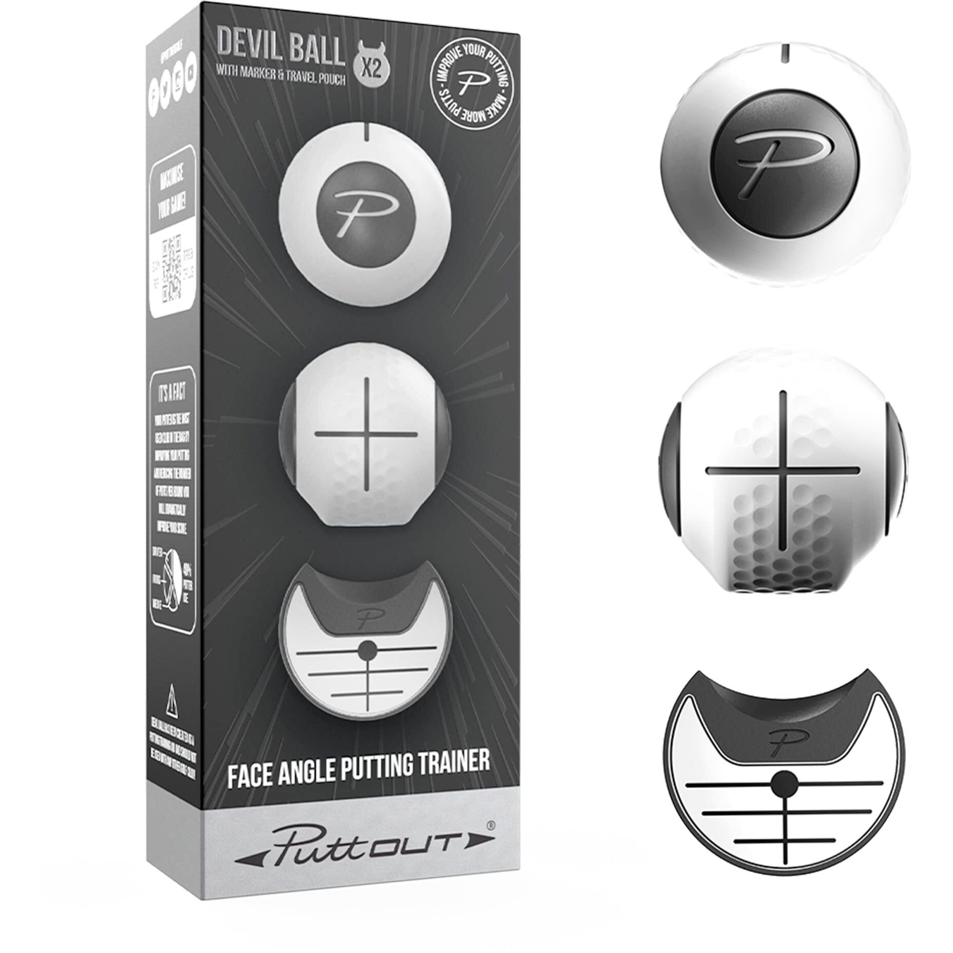 Puttout Devil Ball Face Angle Trainer - Perfect Your Putting