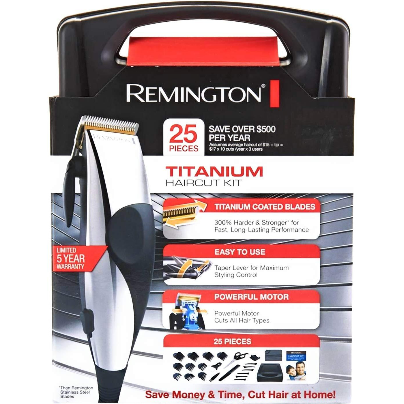 Remington Hc-822 25 Piece Trim Expert Hair Clipper Set