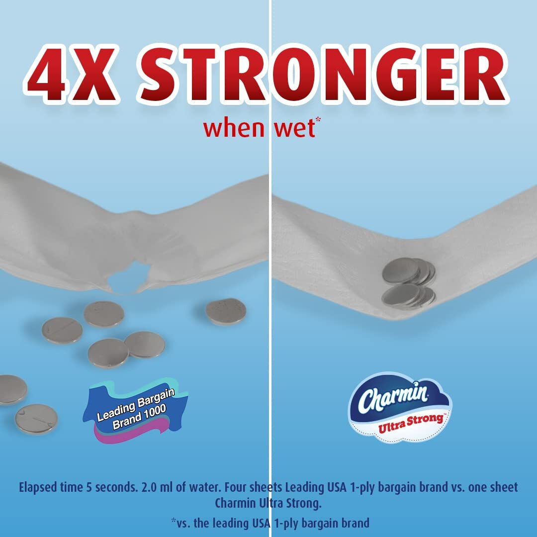 Charmin Ultra Strong Toilet Paper, 6 Mega Rolls  24 Regular Rolls