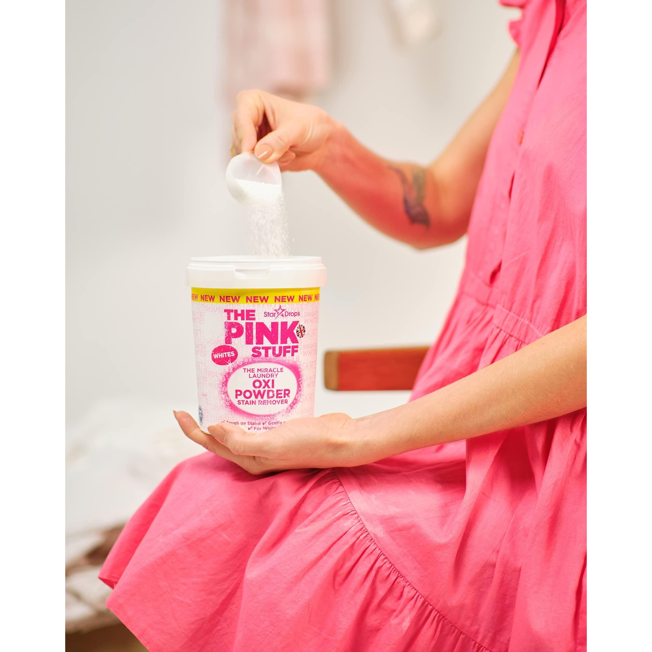 Stardrops - The Pink Stuff - The Miracle Laundry Oxi Powder Stain Remover Specifically Formulated For Whites, 1 Kg