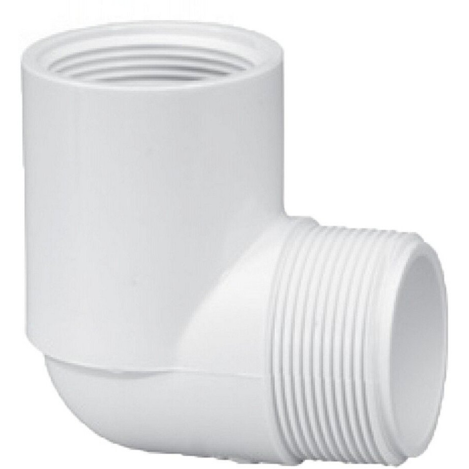 ~Lasco Fittings Inc 412-015 1-1/2" Miptxfipt 90^ Ell~