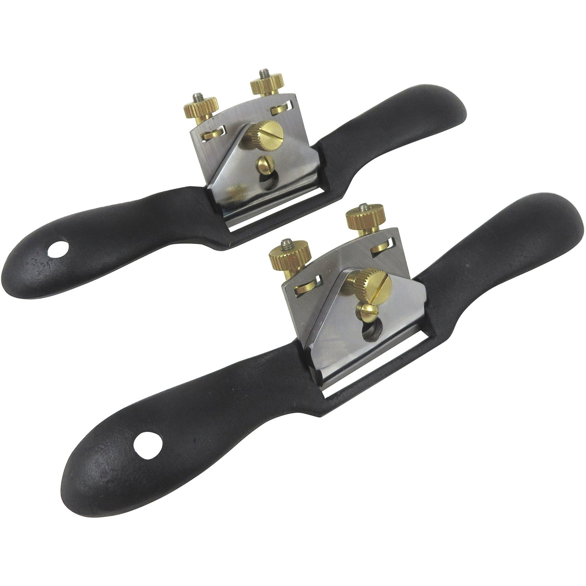 Taytools 469553 2 Piece Set Flat And Round Bottom Spokeshaves Fine Adjustment 2 Inches Wide High Carbon Blade Rc 55-60 9-1/2 Inches Overall