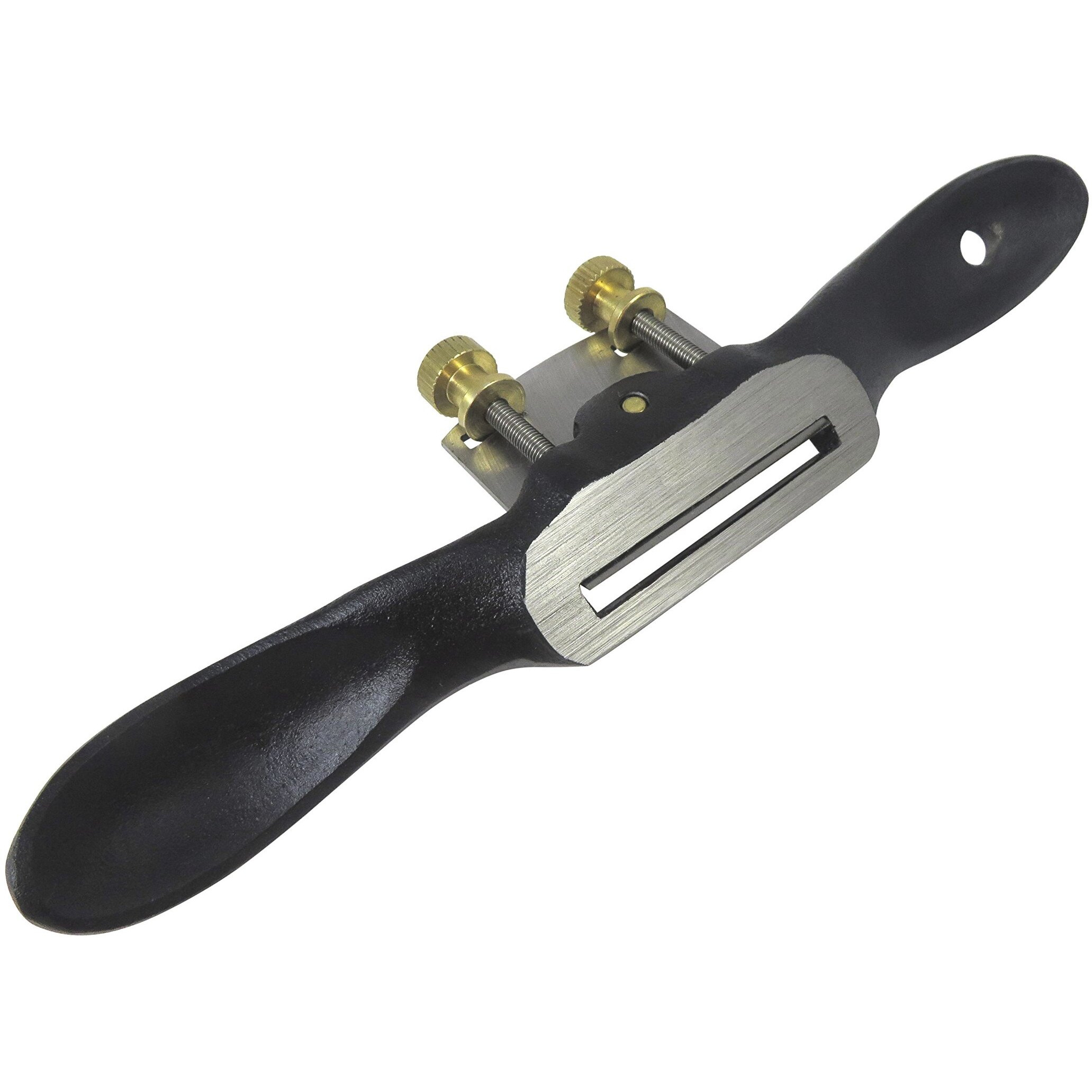 Taytools 469553 2 Piece Set Flat And Round Bottom Spokeshaves Fine Adjustment 2 Inches Wide High Carbon Blade Rc 55-60 9-1/2 Inches Overall