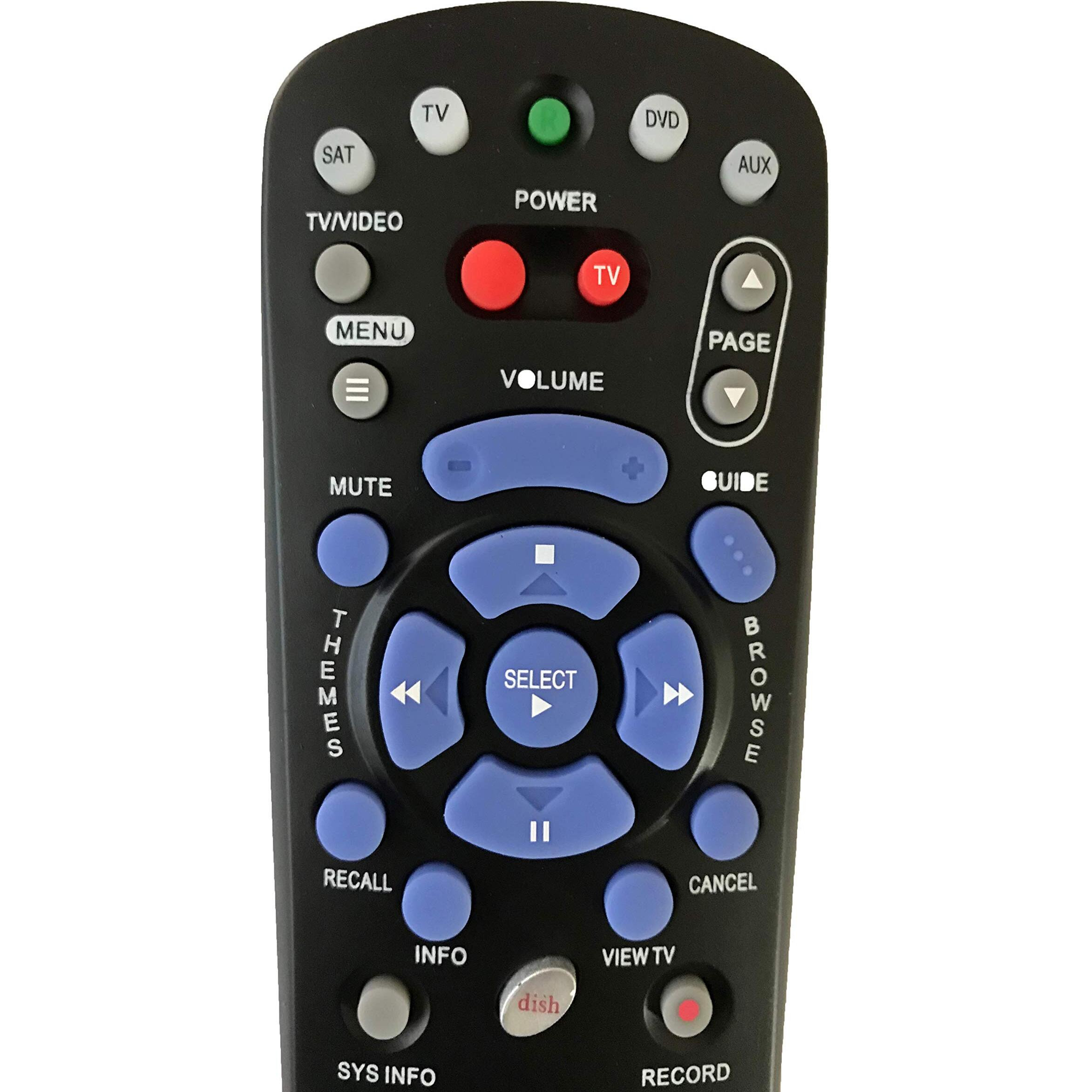 New Dish Network 4.0 Ir Tv1 Remote Control With Tv Sat Dvd Aux Sub 322 Receiver