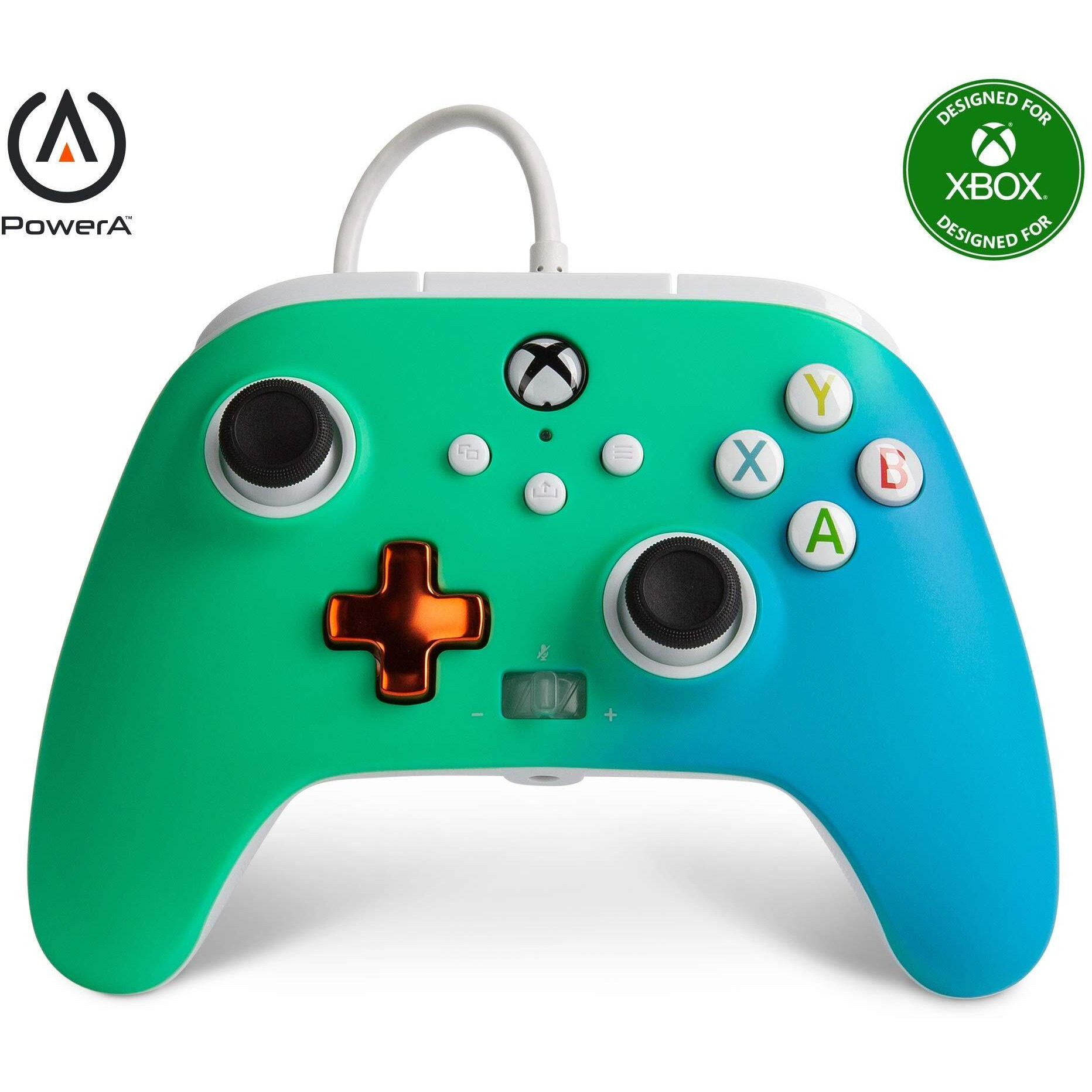 Powera Enhanced Wired Controller For Xbox Series X|S - Seafoam Fade, Gamepad, Wired Video Game Controller, Gaming Controller, Xbox Series X|S
