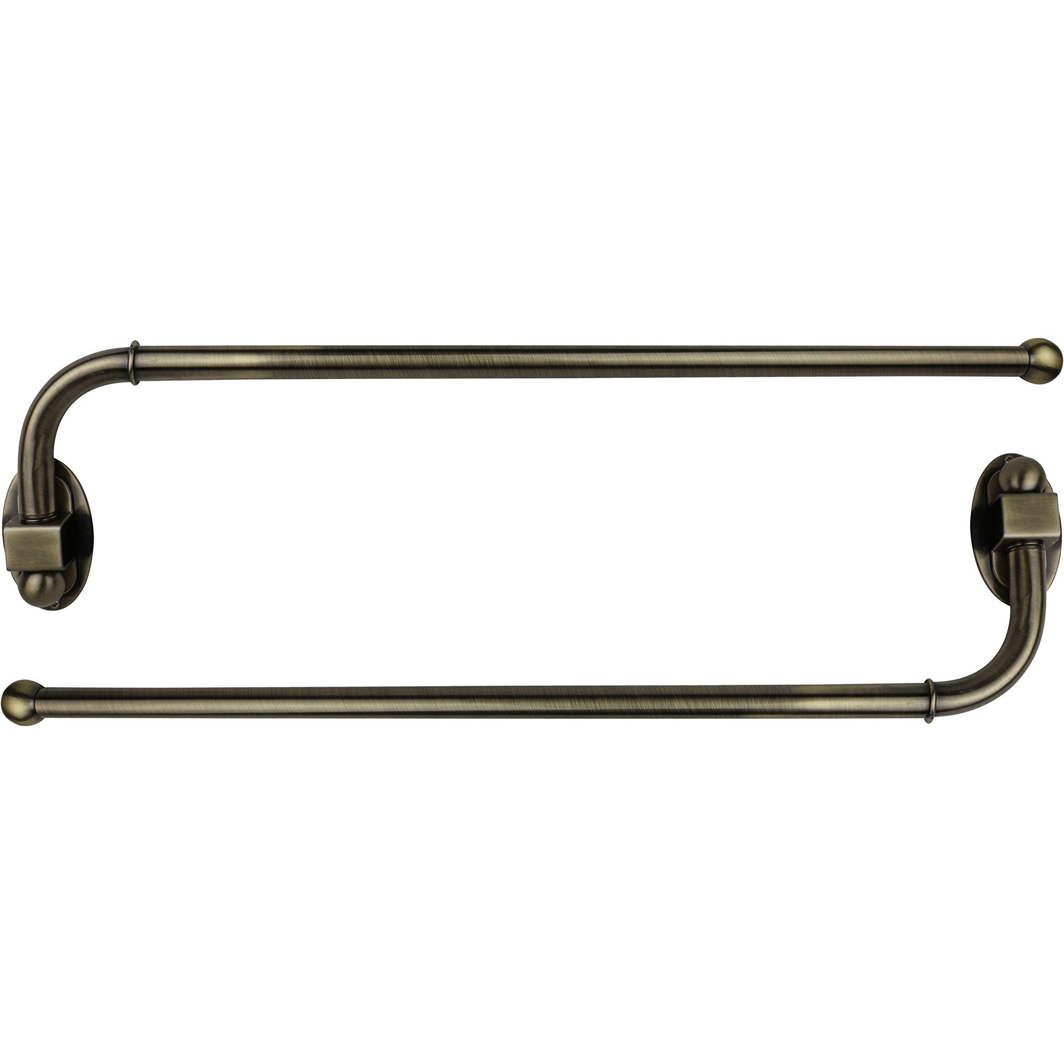 Urbanest Set Of 2 Swing Arm Rods, 3/4-Inch Diameter, 24-Inch To 38-Inch, Antique Brass